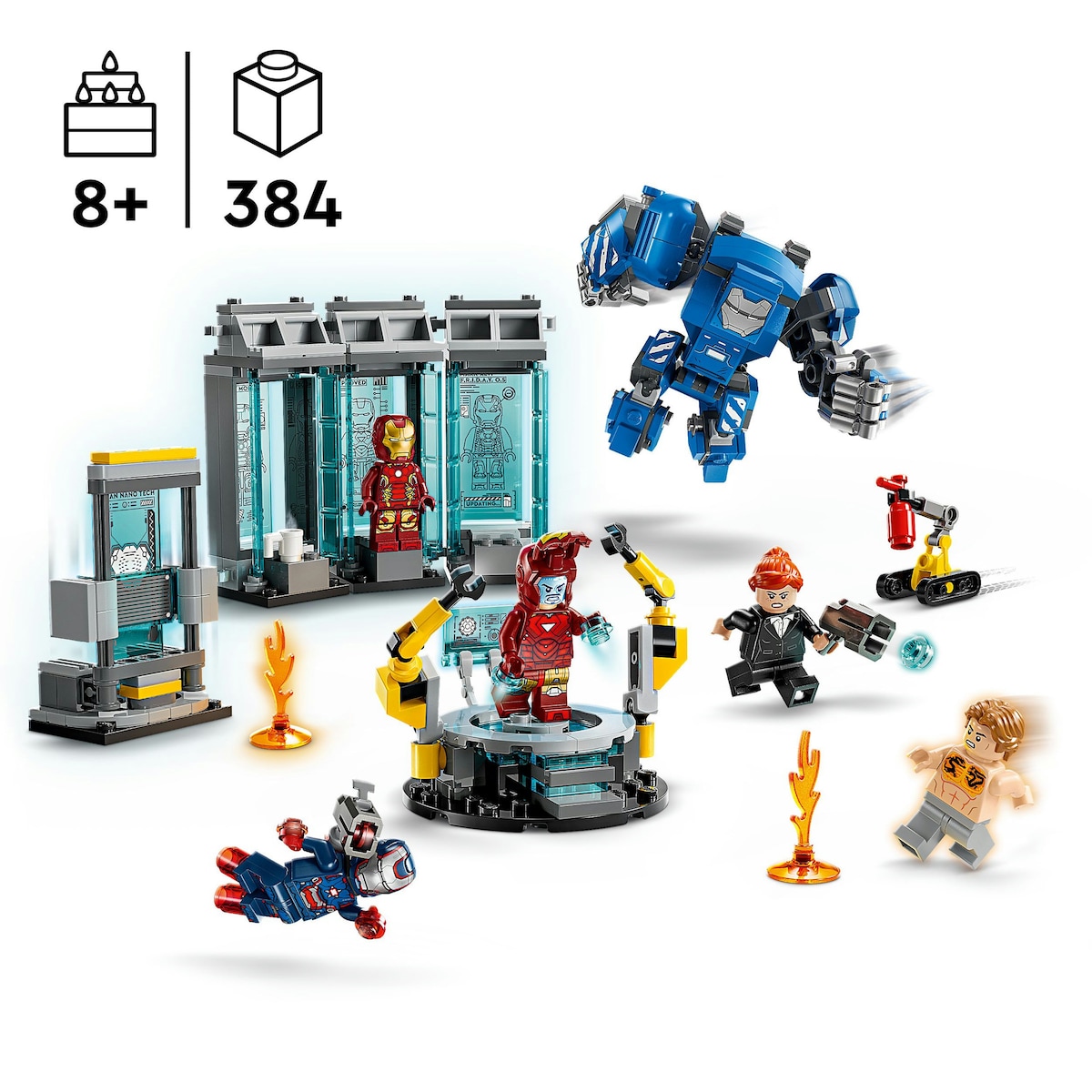 Juego de construcción Laboratorio de Iron Man: Sala de Armaduras Marvel LEGO - 76315 3