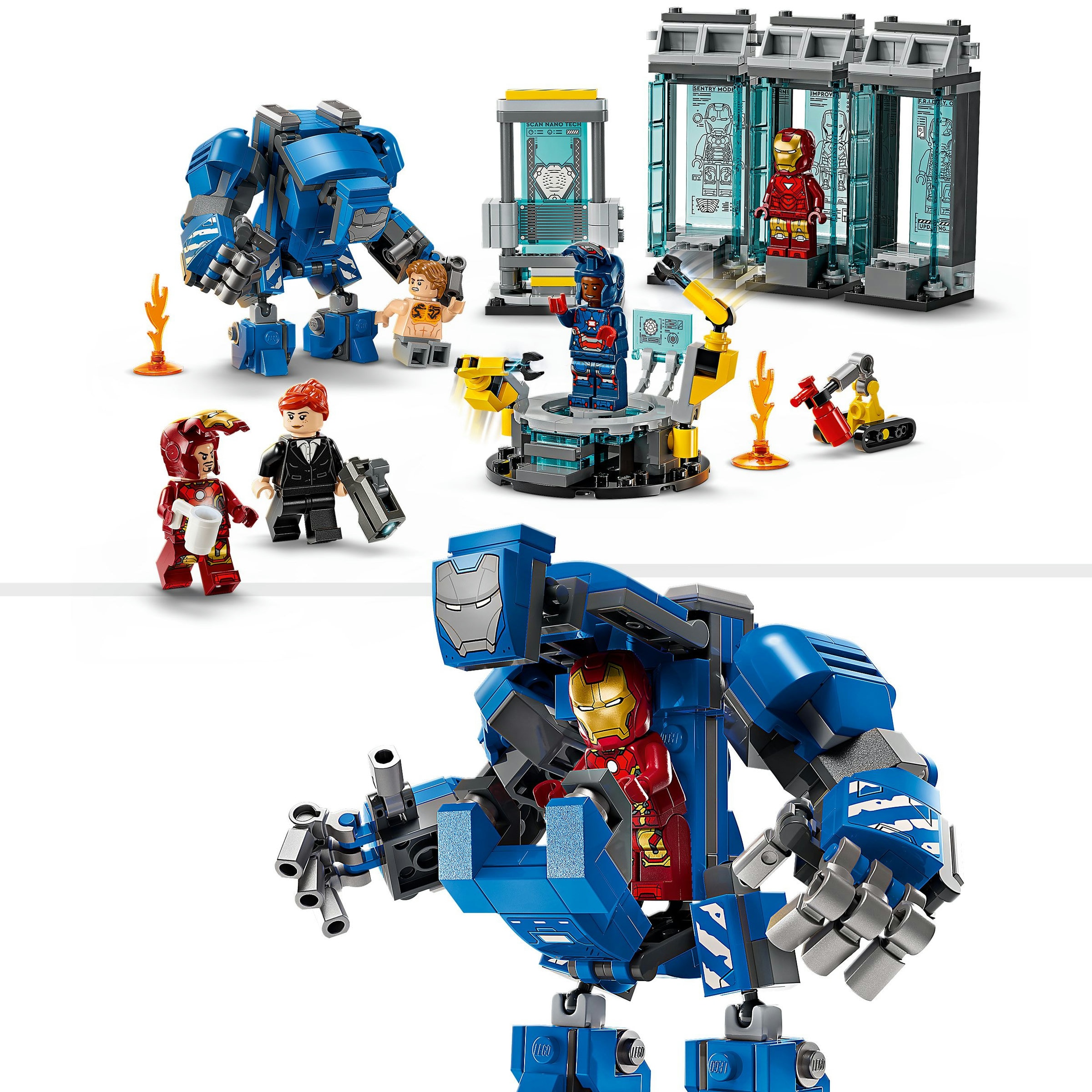 Juego de construcción Laboratorio de Iron Man: Sala de Armaduras Marvel LEGO - 76315 4