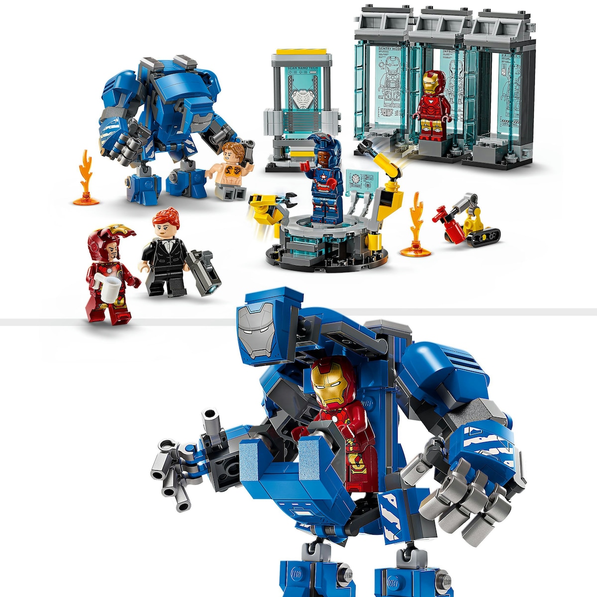 Juego de construcción Laboratorio de Iron Man: Sala de Armaduras Marvel LEGO - 76315 4