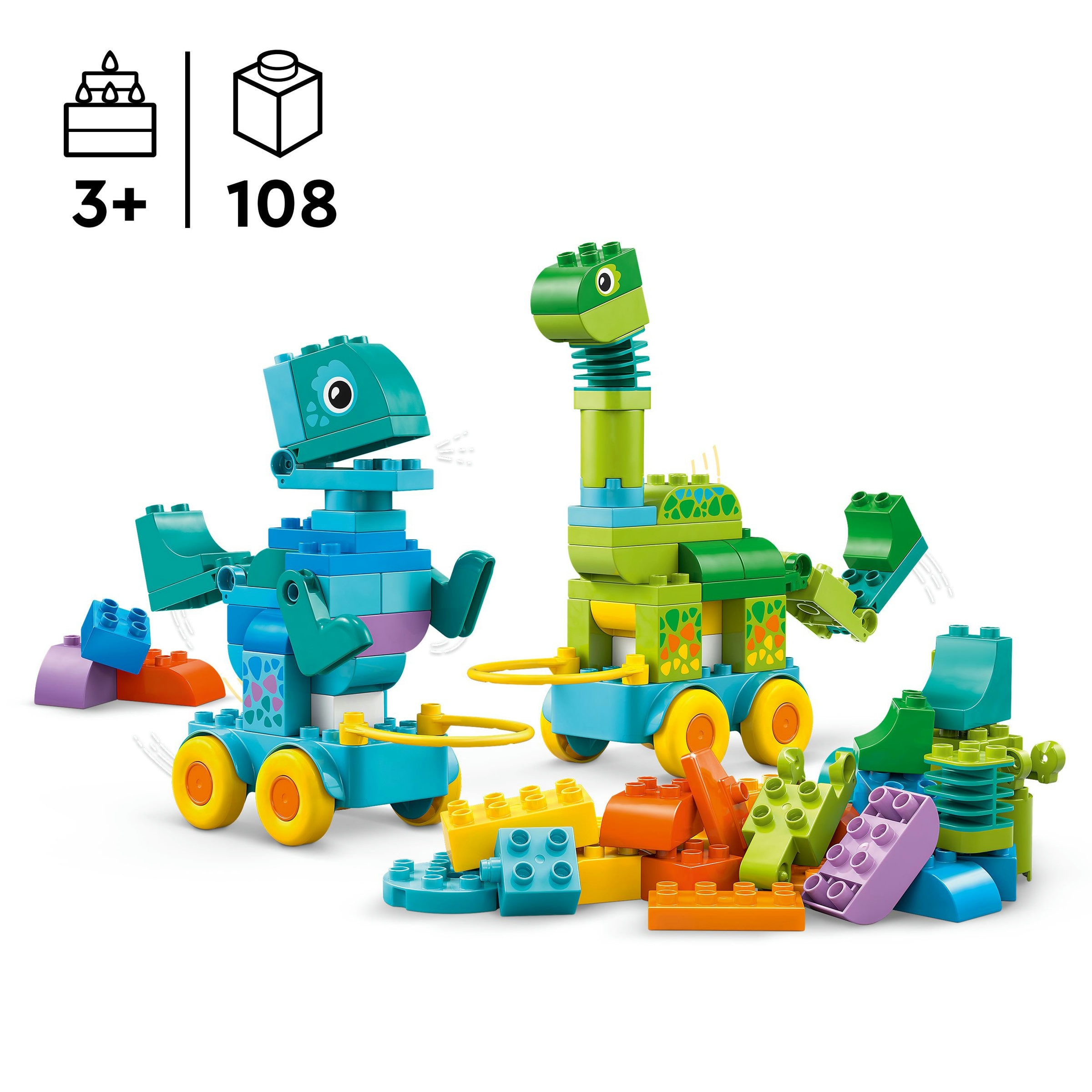 Juego de construcción Dinosaurios sobre Ruedas 3en1 LEGO Duplo - 10451 2