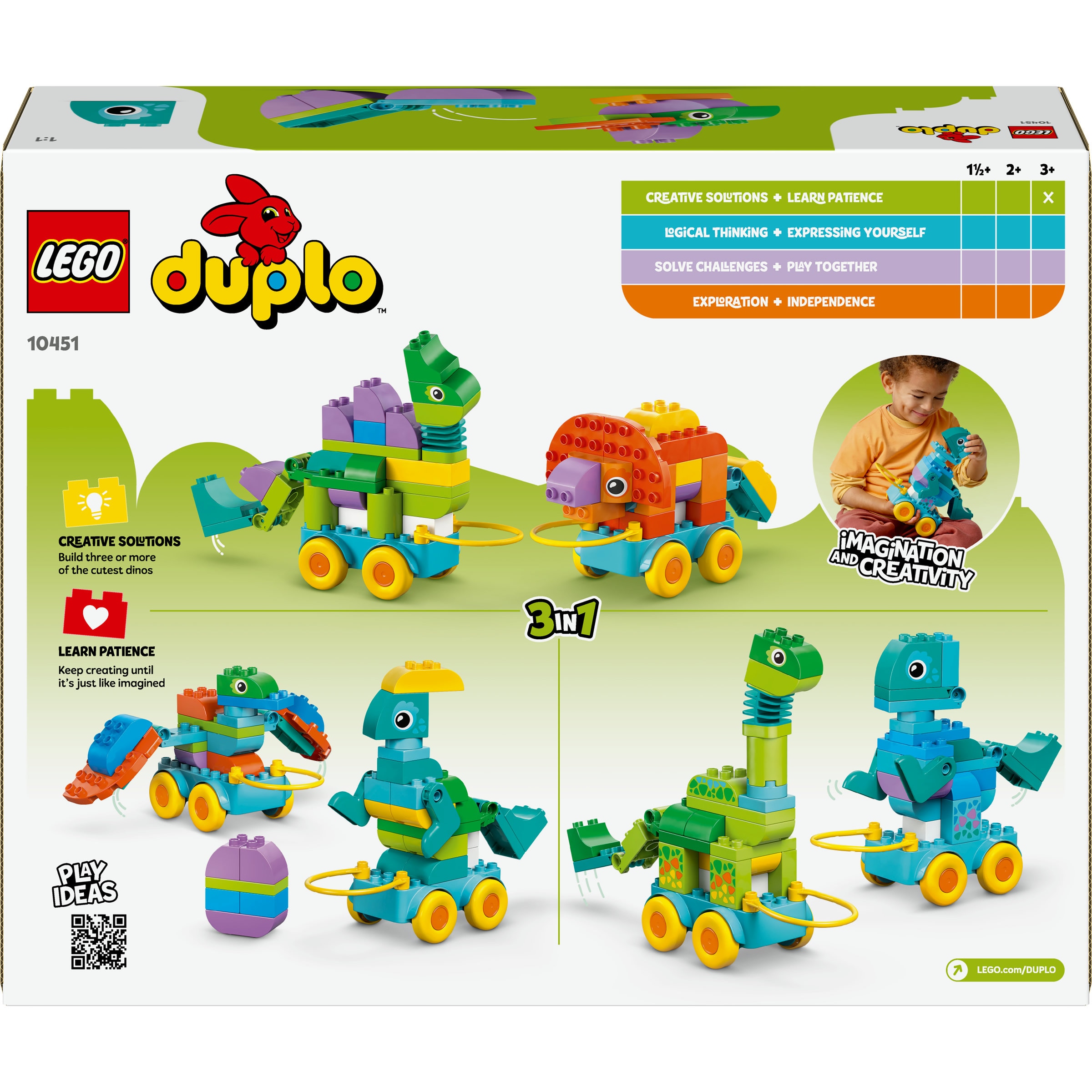 Juego de construcción Dinosaurios sobre Ruedas 3en1 LEGO Duplo - 10451 5