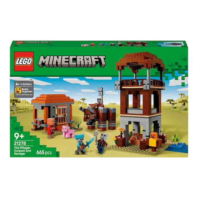 Juego de construcción El Puesto de Avanzada de los Saqueadores y el Devastador Lego Minecraft