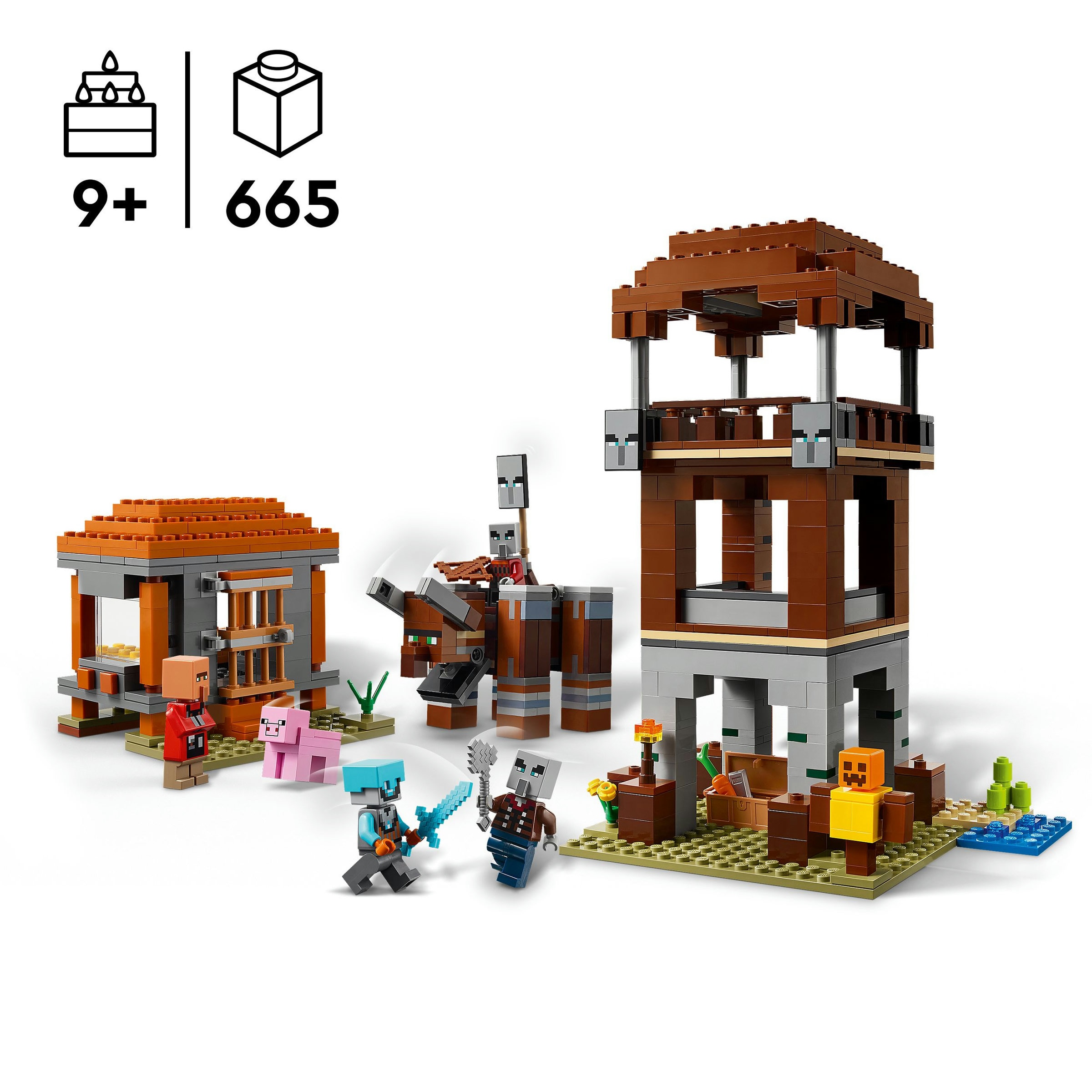 Juego de construcción El Puesto de Avanzada de los Saqueadores y el Devastador LEGO Minecraft - 21278 3