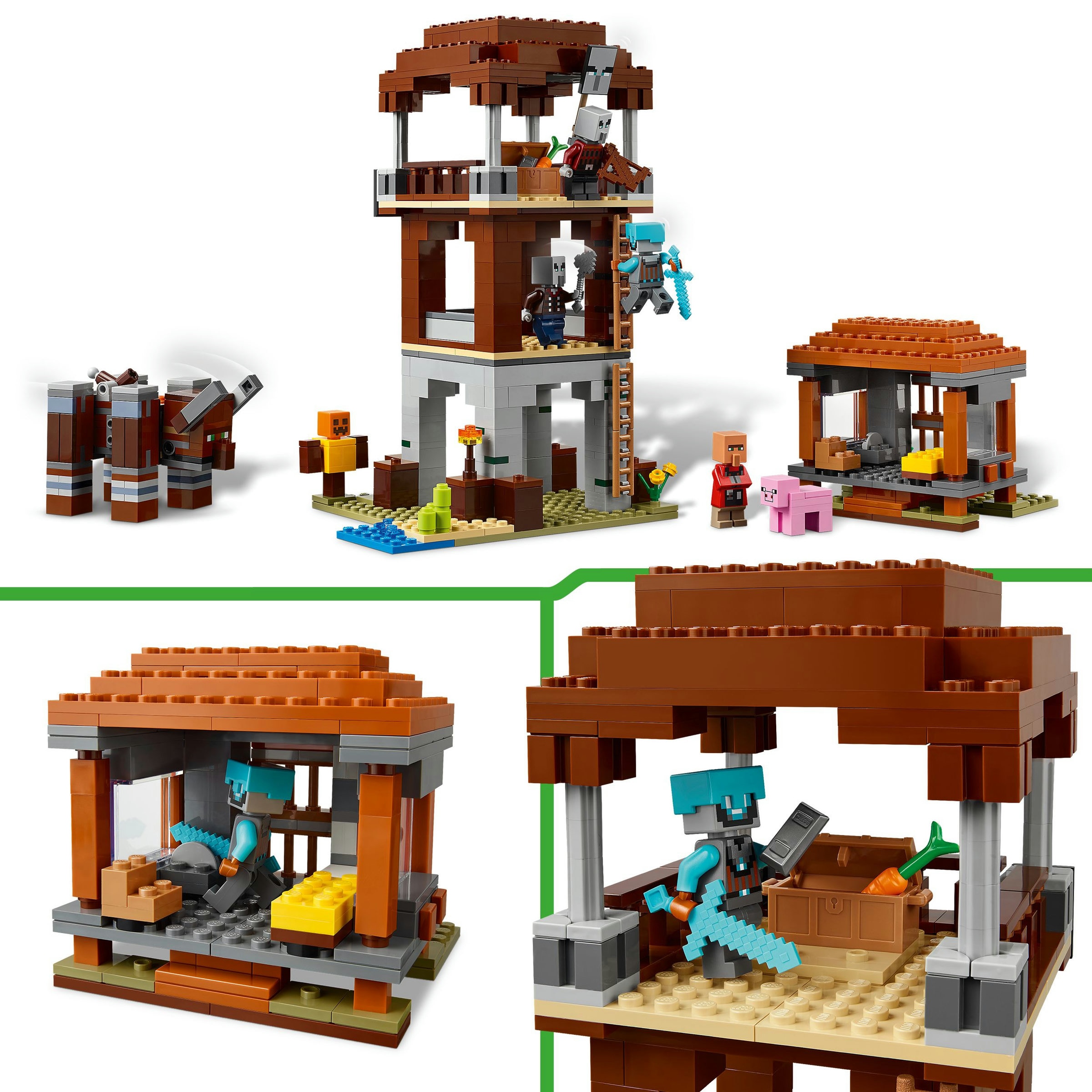 Juego de construcción El Puesto de Avanzada de los Saqueadores y el Devastador LEGO Minecraft - 21278 4