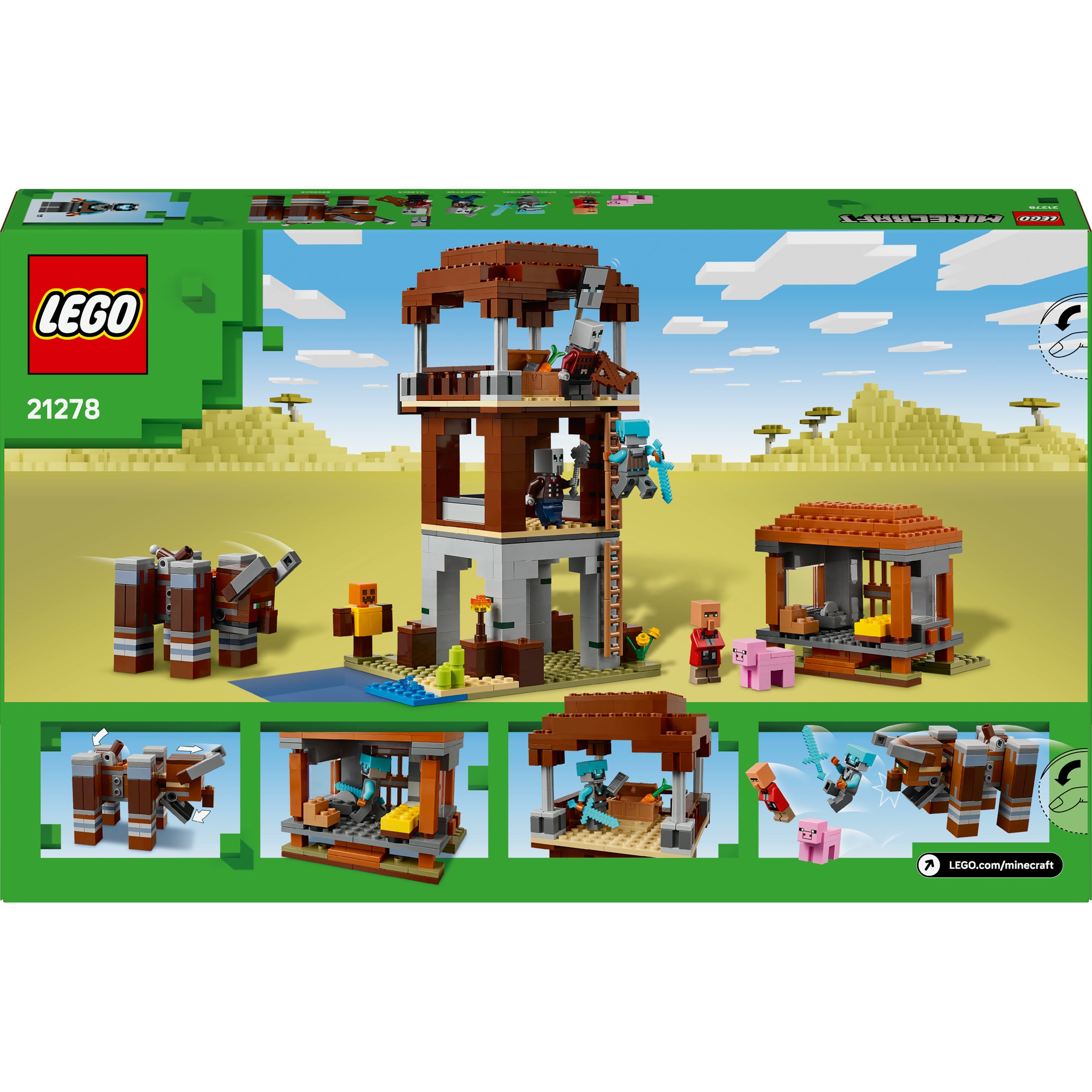 Juego de construcción El Puesto de Avanzada de los Saqueadores y el Devastador LEGO Minecraft - 21278 8