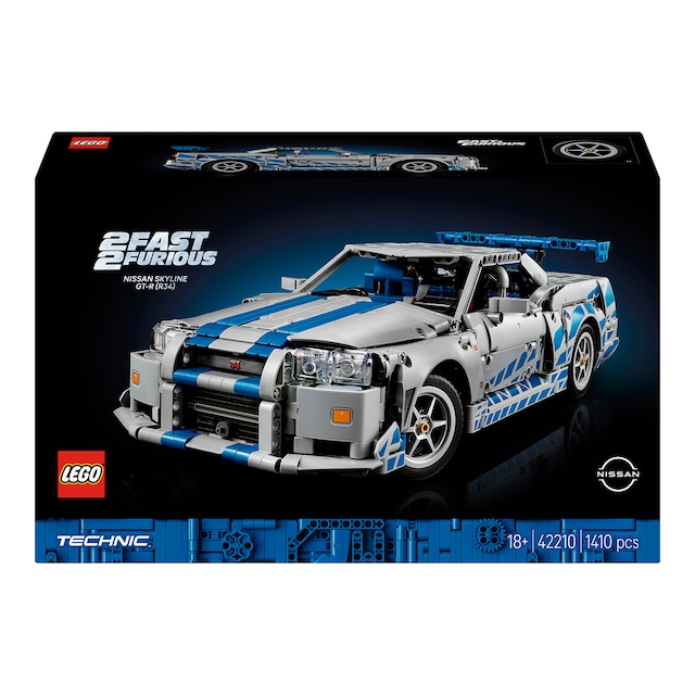 Juego de construcción Coche Nissan Skyline GT-R (R34) de 2 Fast 2 Furious Lego Technic