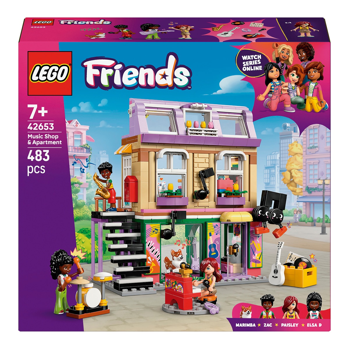 Juego de construcción Tienda de Música y Apartamento LEGO Friends - 42653 1