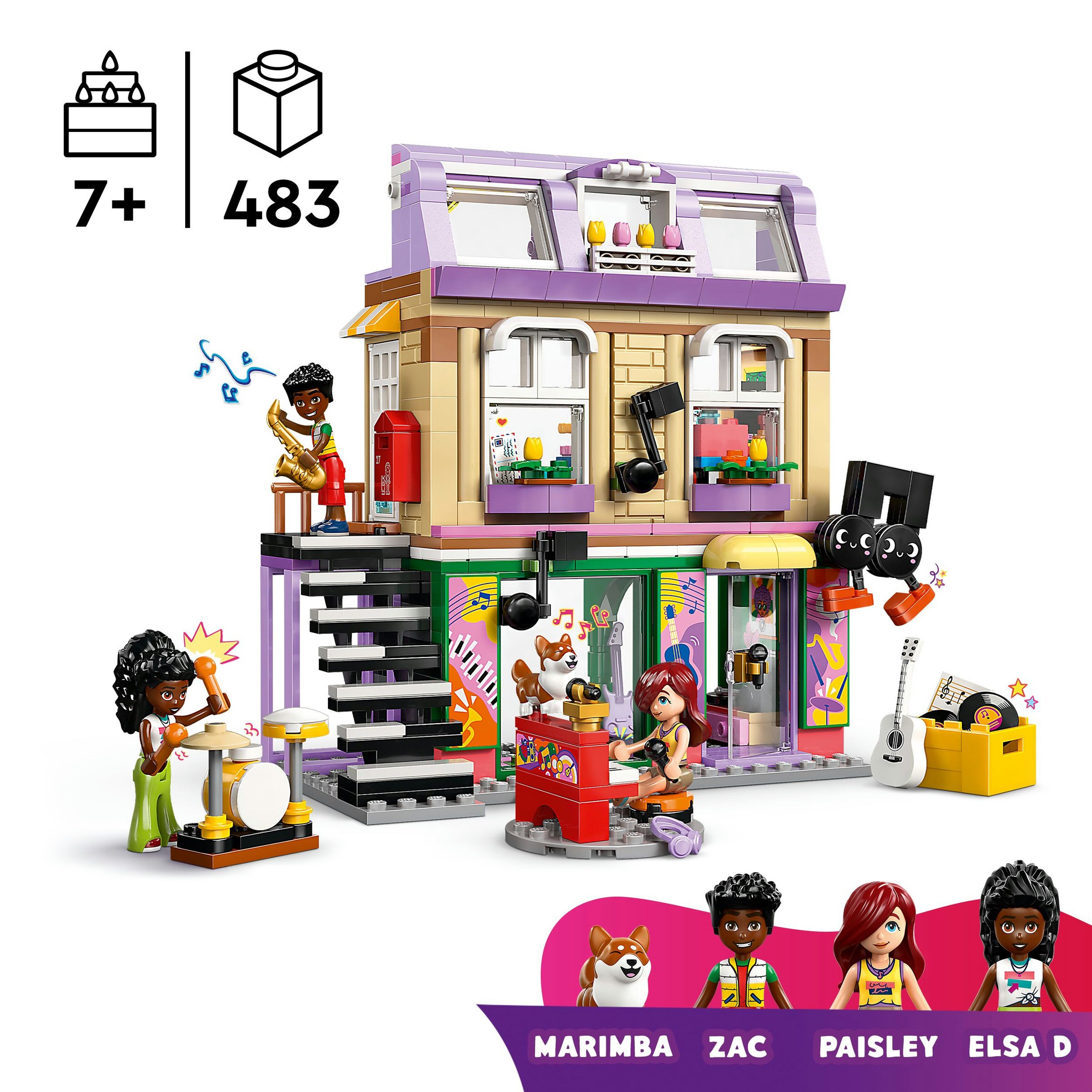Juego de construcción Tienda de Música y Apartamento LEGO Friends - 42653 3