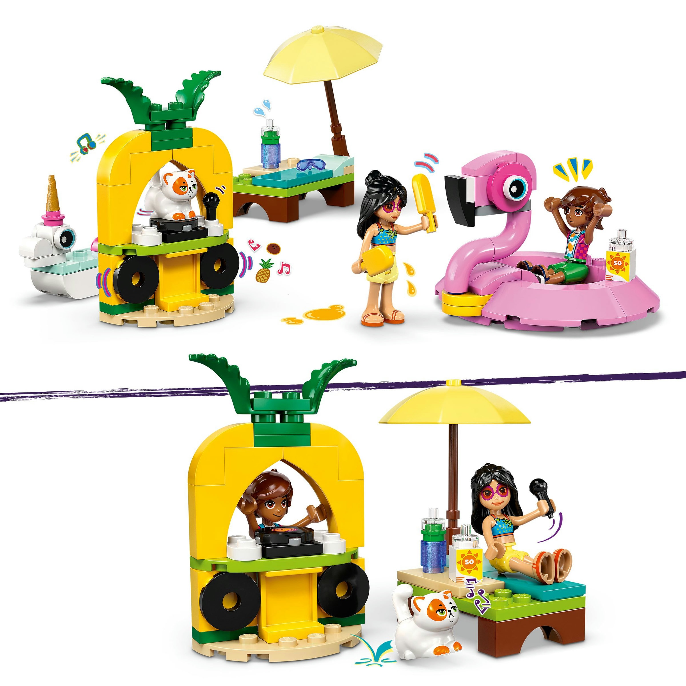 Juego de construcción Fiesta en la Piscina con Flamenco y Unicornio LEGO Friends - 42658 4