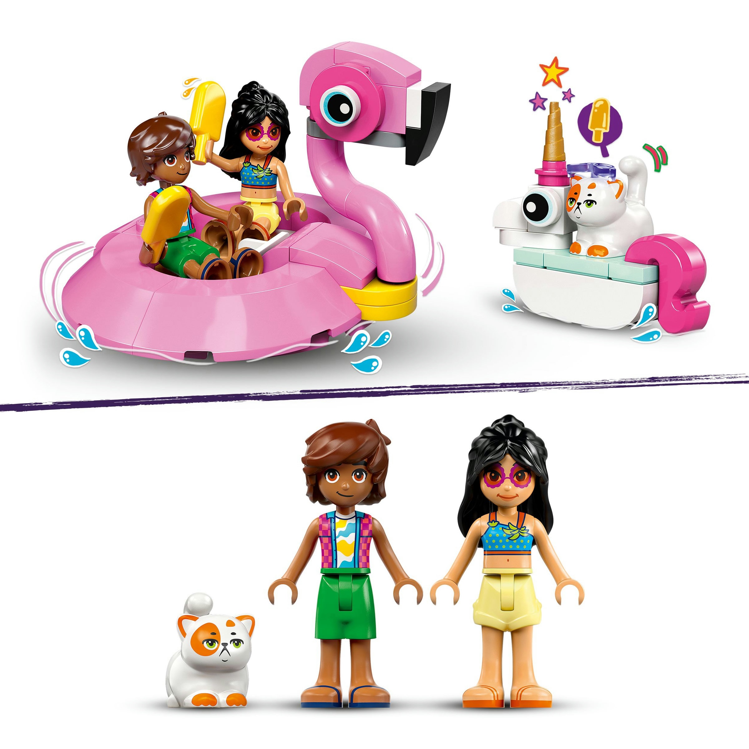 Juego de construcción Fiesta en la Piscina con Flamenco y Unicornio LEGO Friends - 42658 5