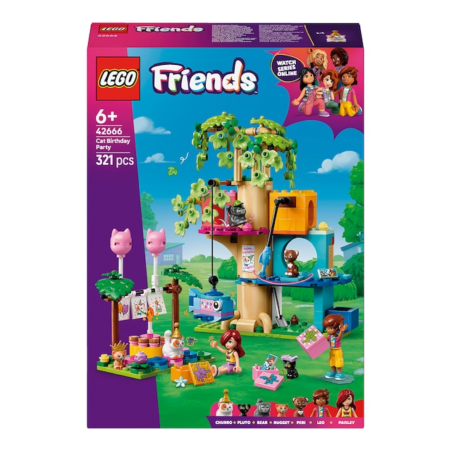 Juego de construcción Fiesta de Cumpleaños y Casa del Árbol Felina Lego Friends