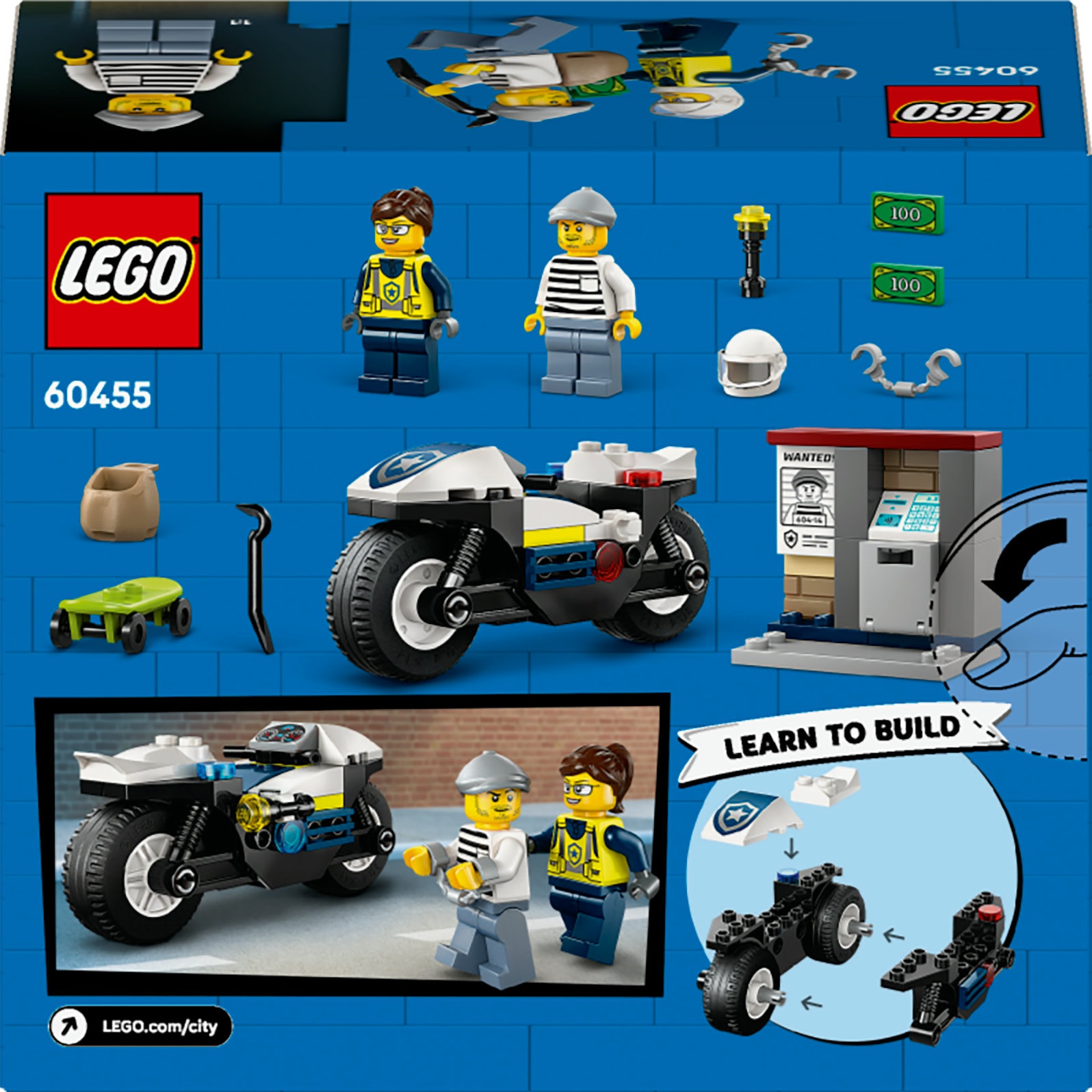 Juego de construcción Persecución en Moto de Policía LEGO City - 60455 8