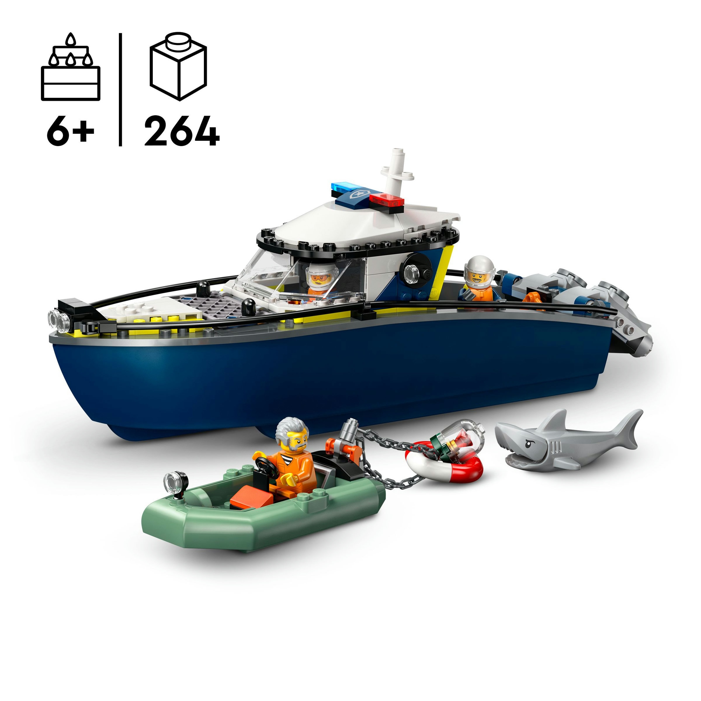 Juego de construcción Persecución en Barco de Policía LEGO City - 60456 4