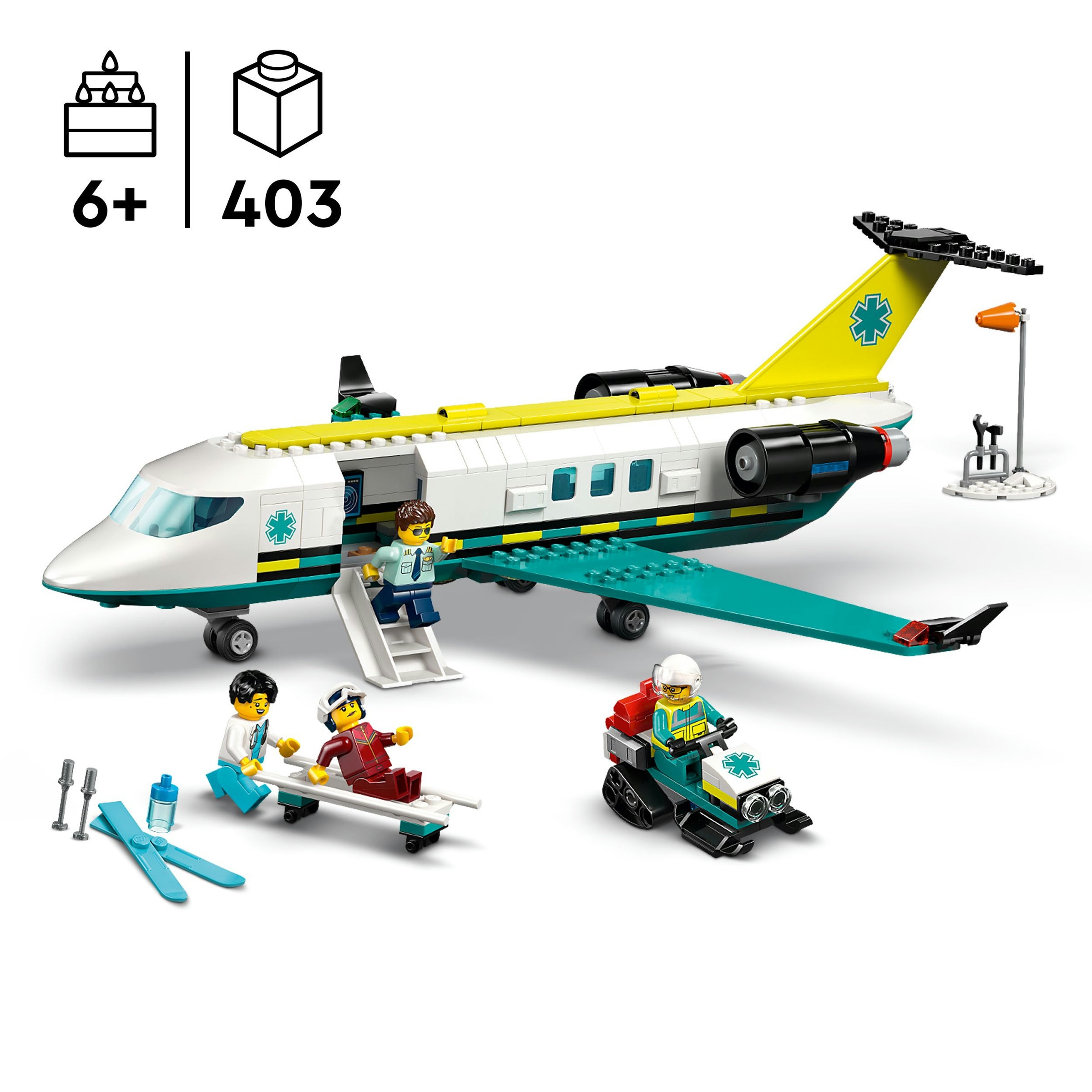 Juego de construcción Ambulancia Aérea de Emergencia LEGO City - 60465 3