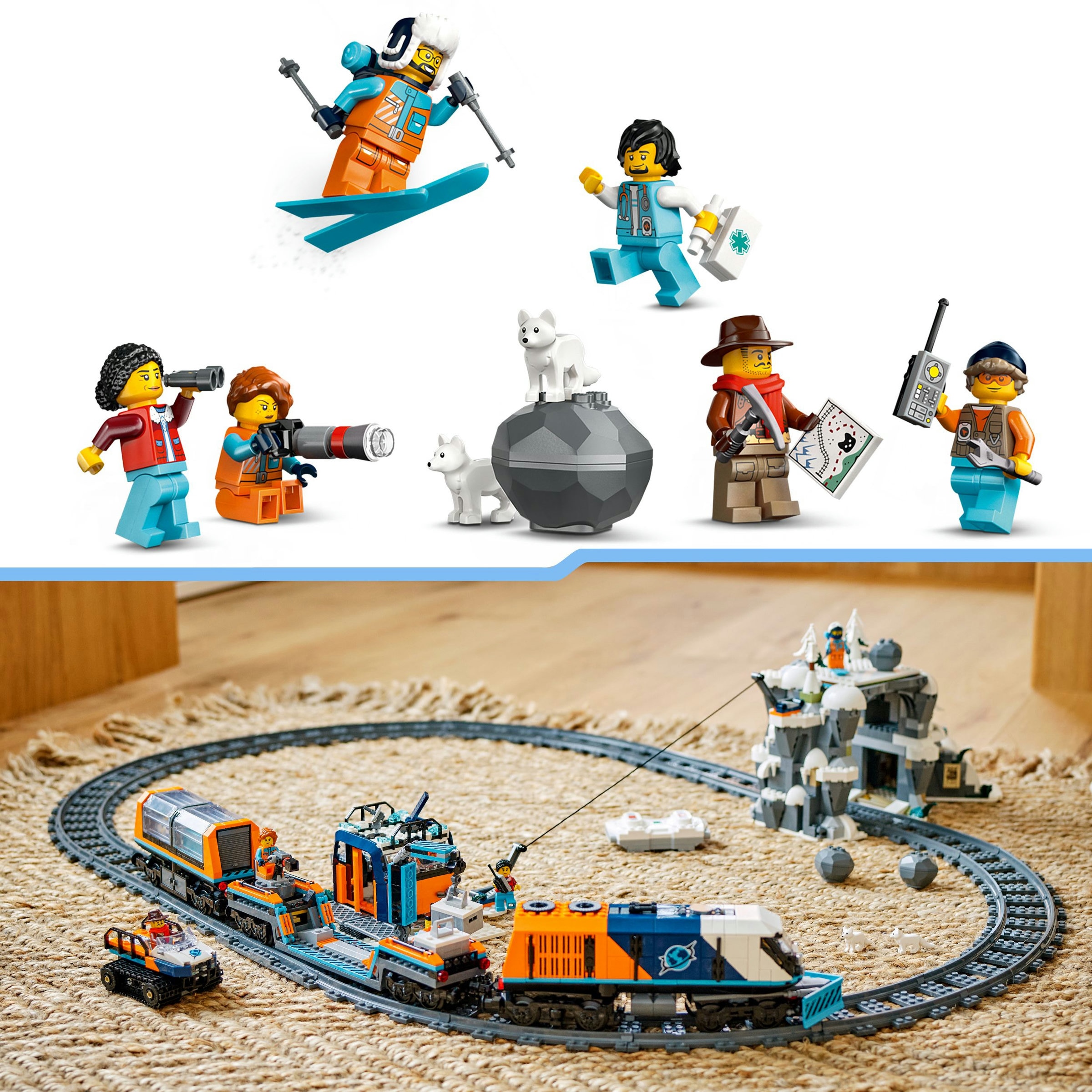 Juego de construcción Tren Expreso Polar Ártico de los Exploradores LEGO City - 60470 6