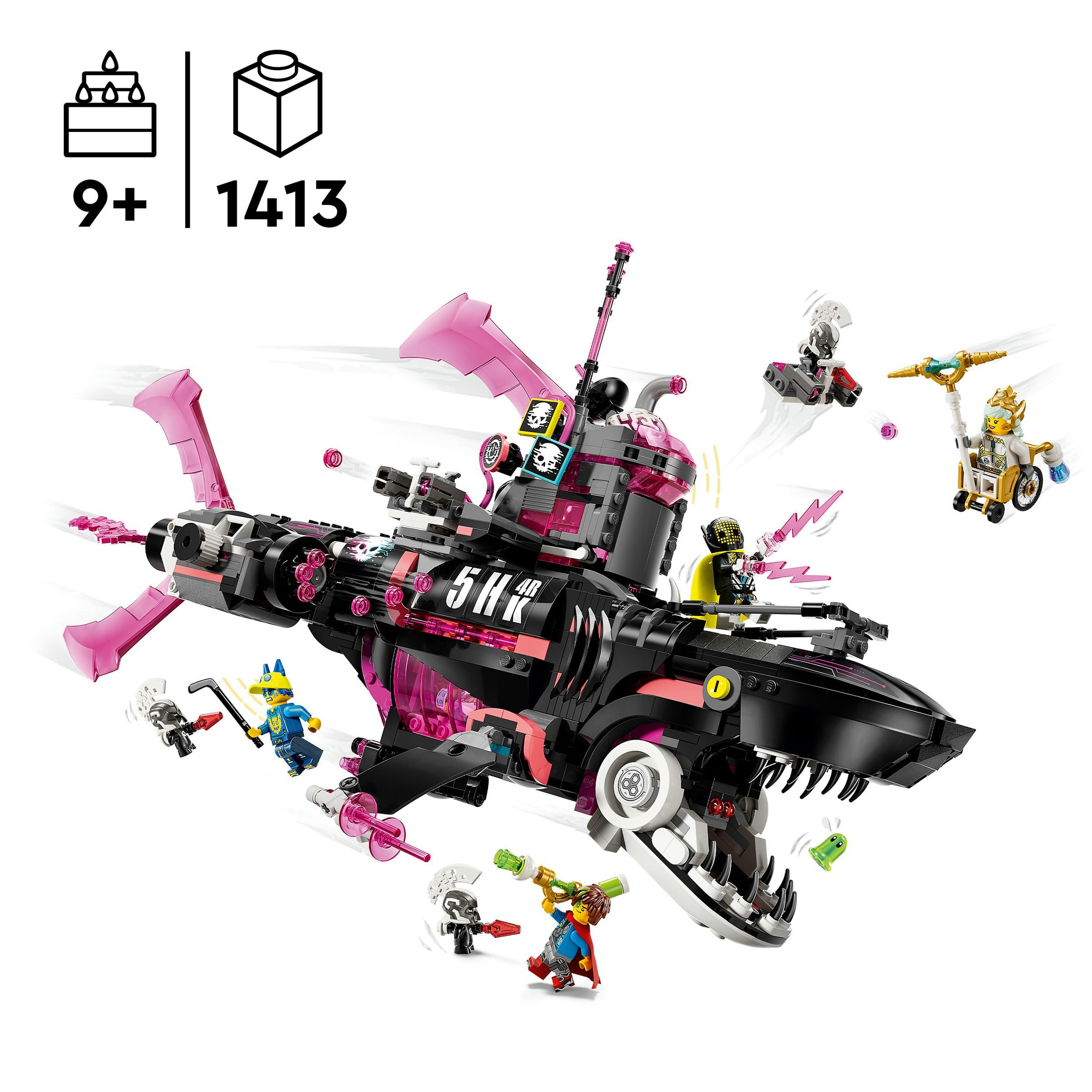 Juego de construcción Submarino-Tiburón de las Pesadillas LEGO Dreamzzz - 71500 3