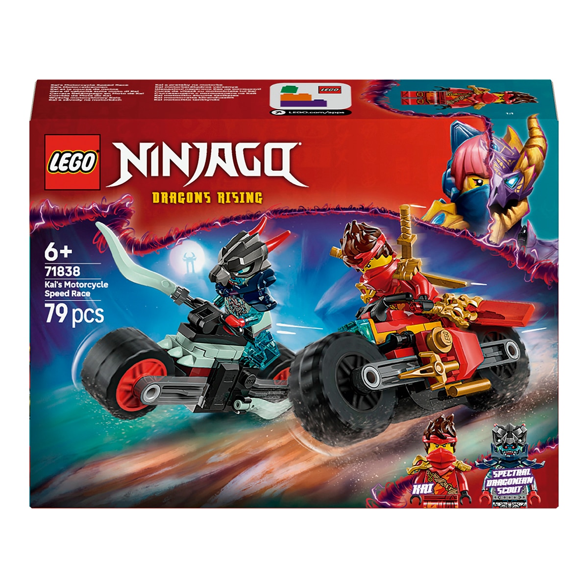 Imagen 0 de Juego de construcción Carrera Relámpago en Moto de Kai LEGO Ninjago - 71838