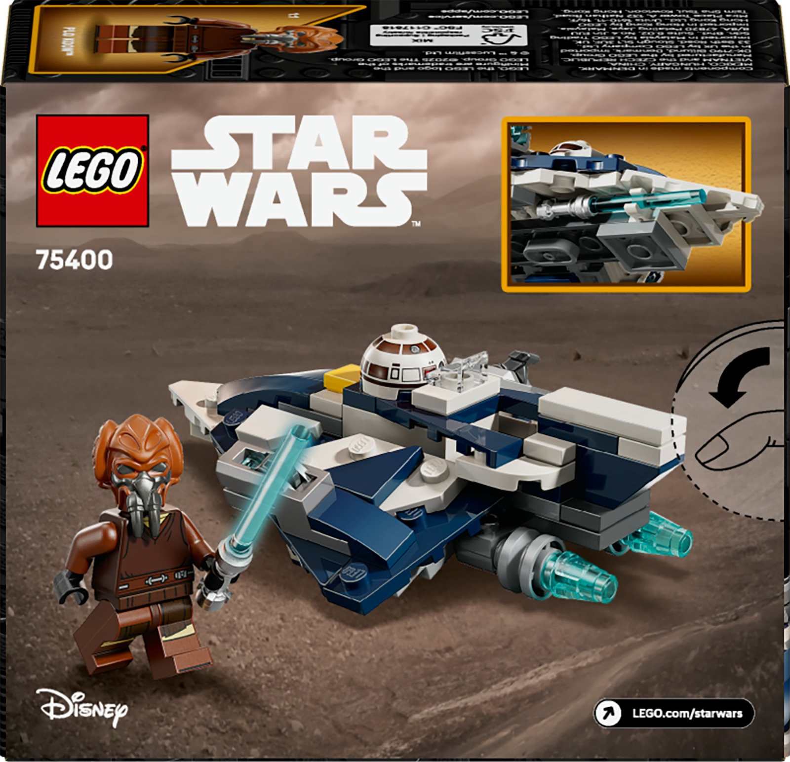 Juego de construcción Microfighter: Caza Estelar Jedi de Plo Koon LEGO Star Wars - 75400 8