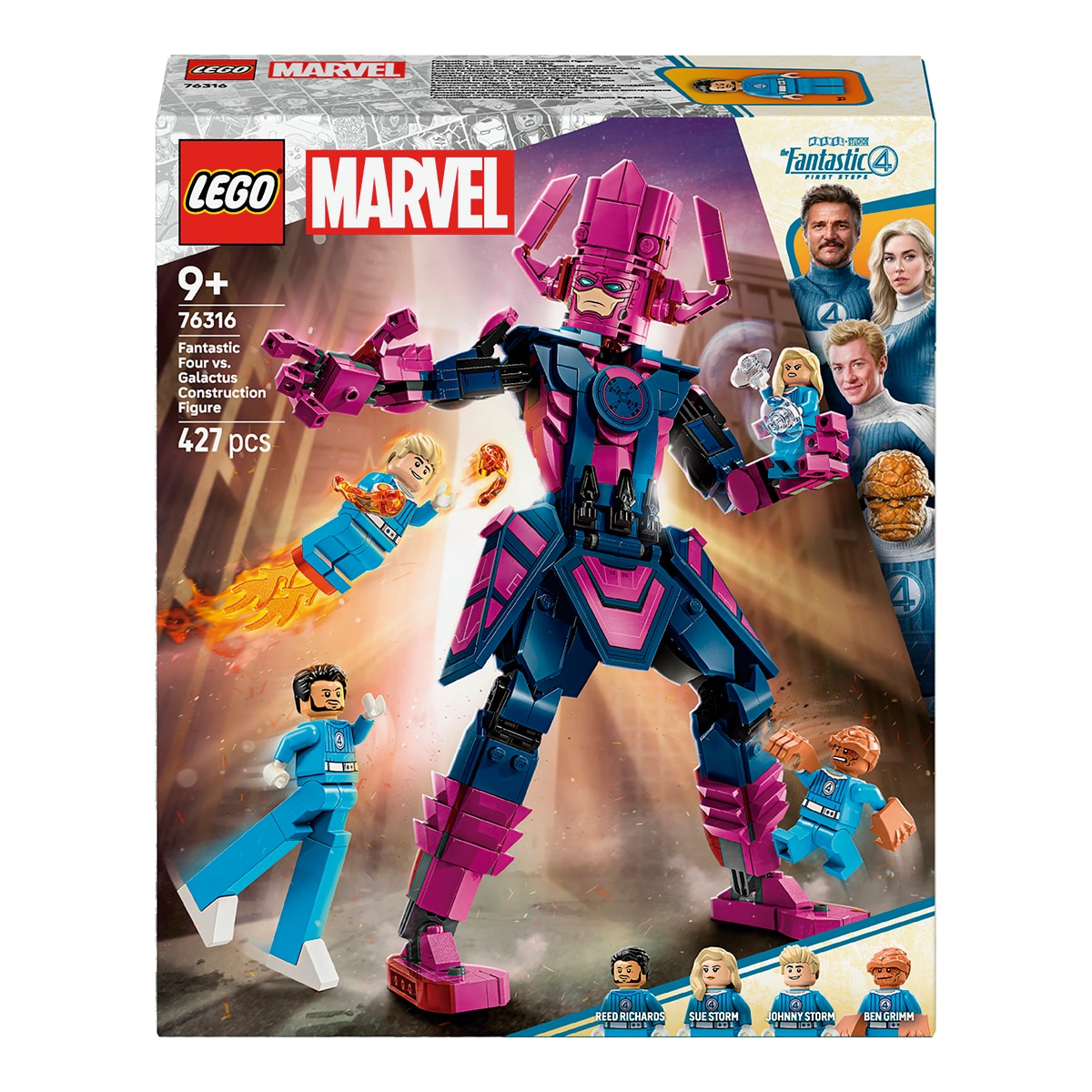 LEGO – Juego de construcción Cuatro Fantásticos vs. Figura para Construir de Galactus Disney Marvel LEGO.