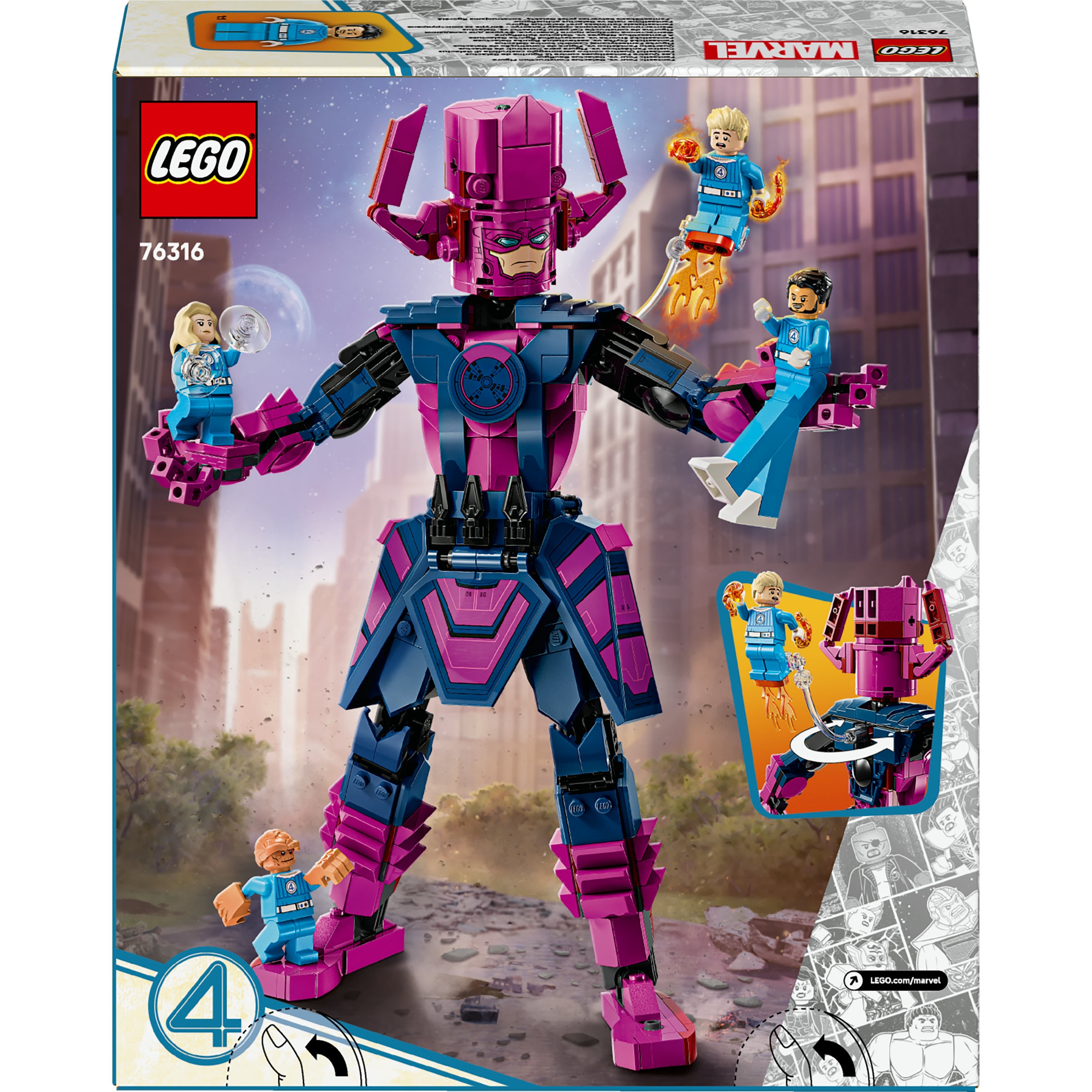 Juego de construcción Cuatro Fantásticos vs. Figura para Construir de Galactus Disney Marvel LEGO - 76316 8