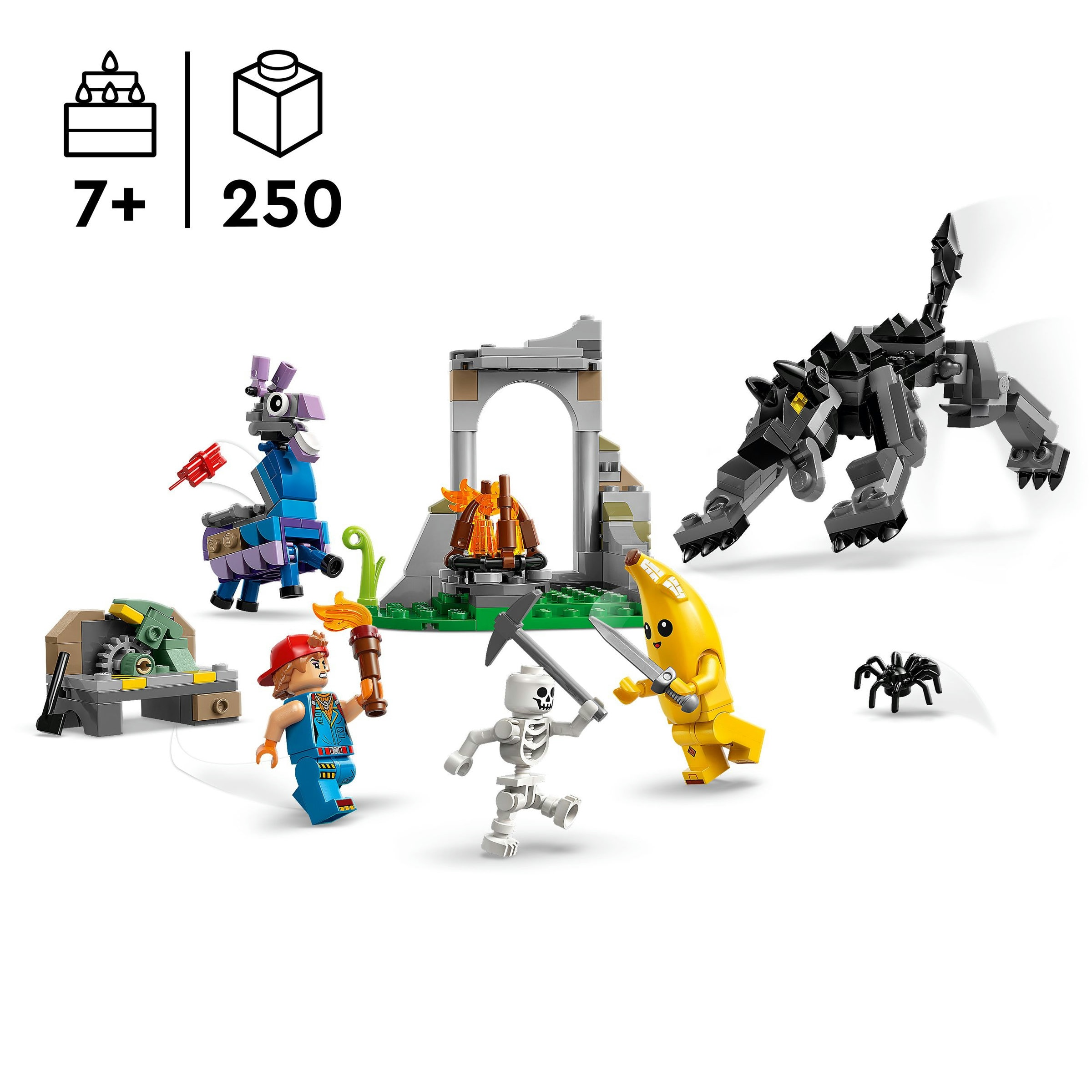 Juego de construcción Campamento de Banano y Bujía LEGO Fortnite - 77075 3