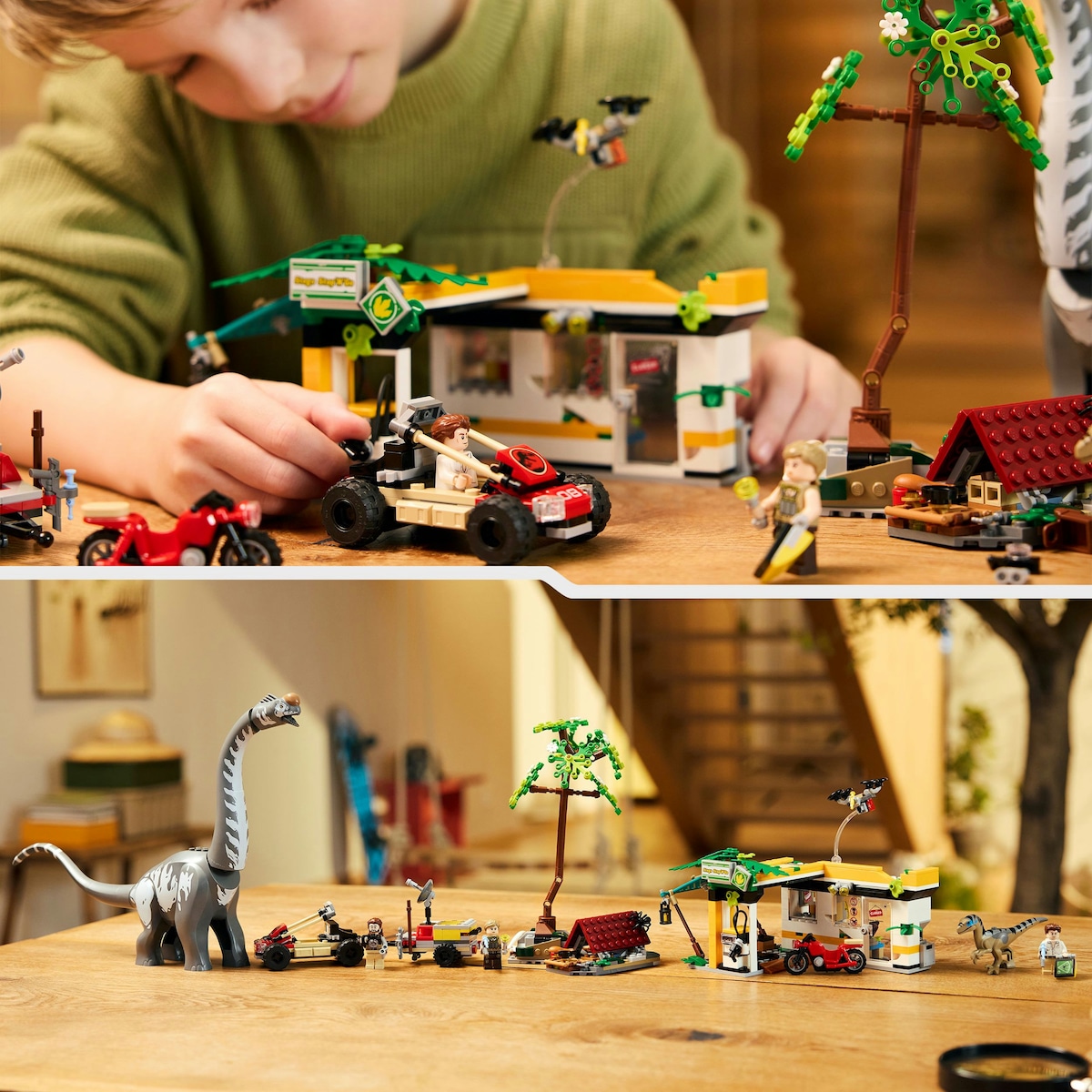 Missão de Localização de Raptor e Titanossauro Lego Jurassic World 7