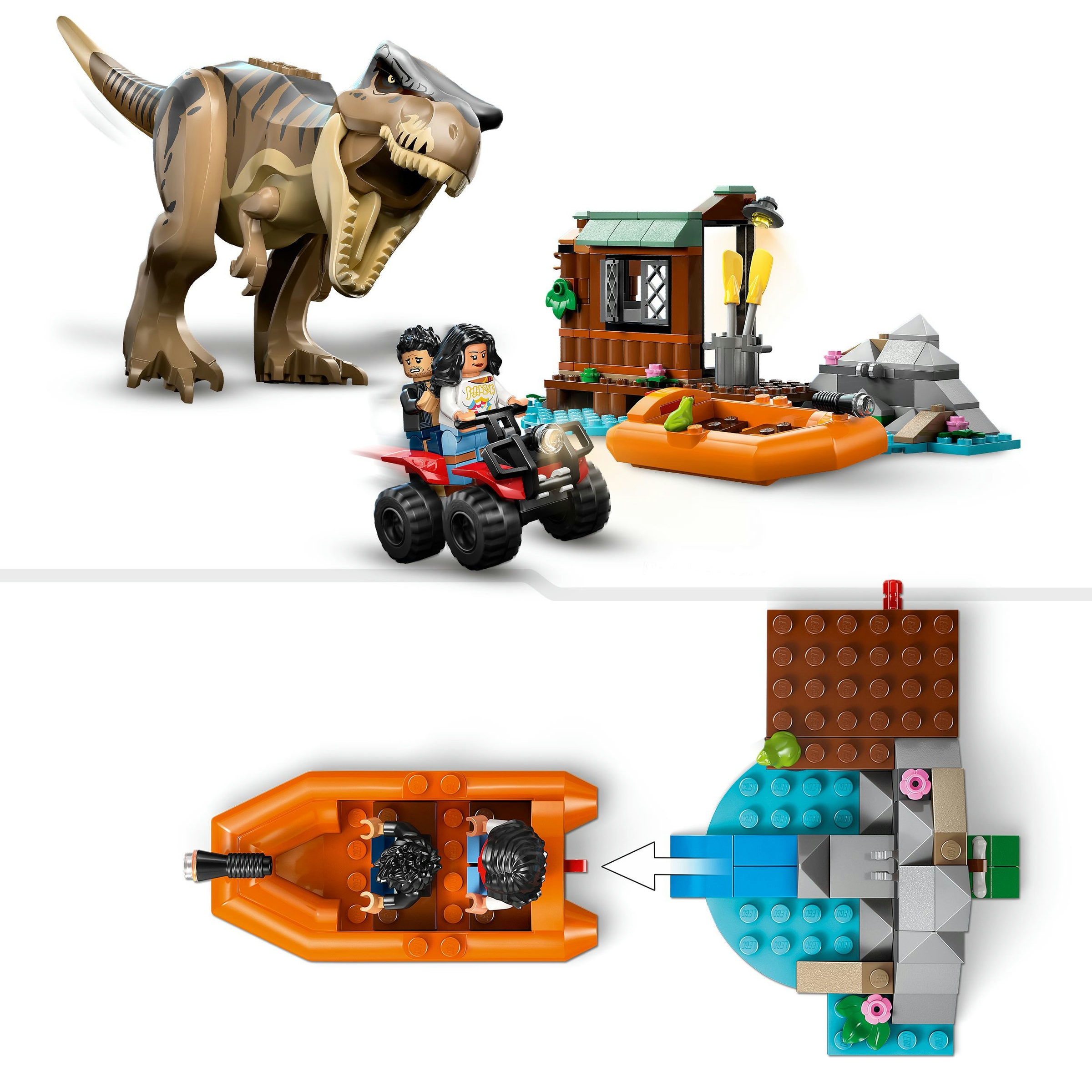 Juego de construcción Huida por el Río y T. rex a la Caza LEGO Jurassic World - 76975 5