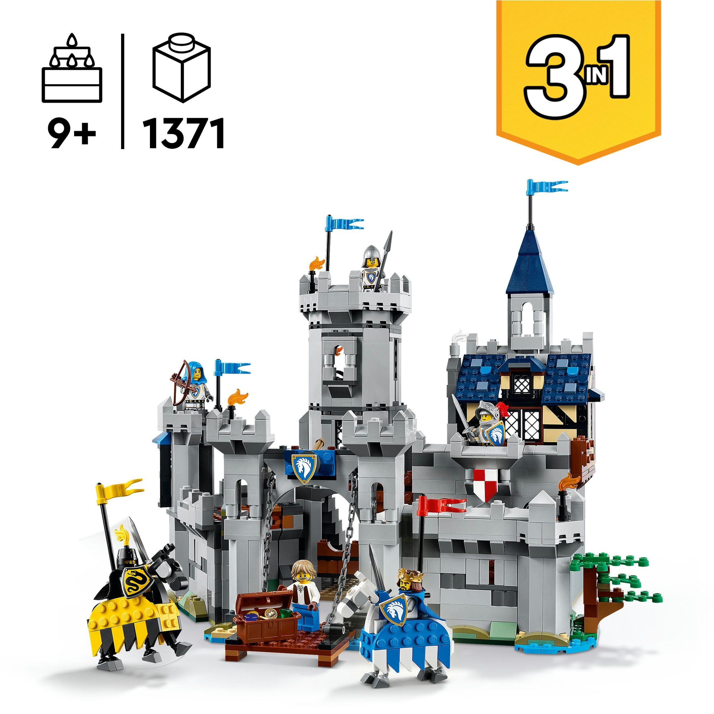 Castelo Medieval com Cavaleiro e Cavalo Lego Creator 4