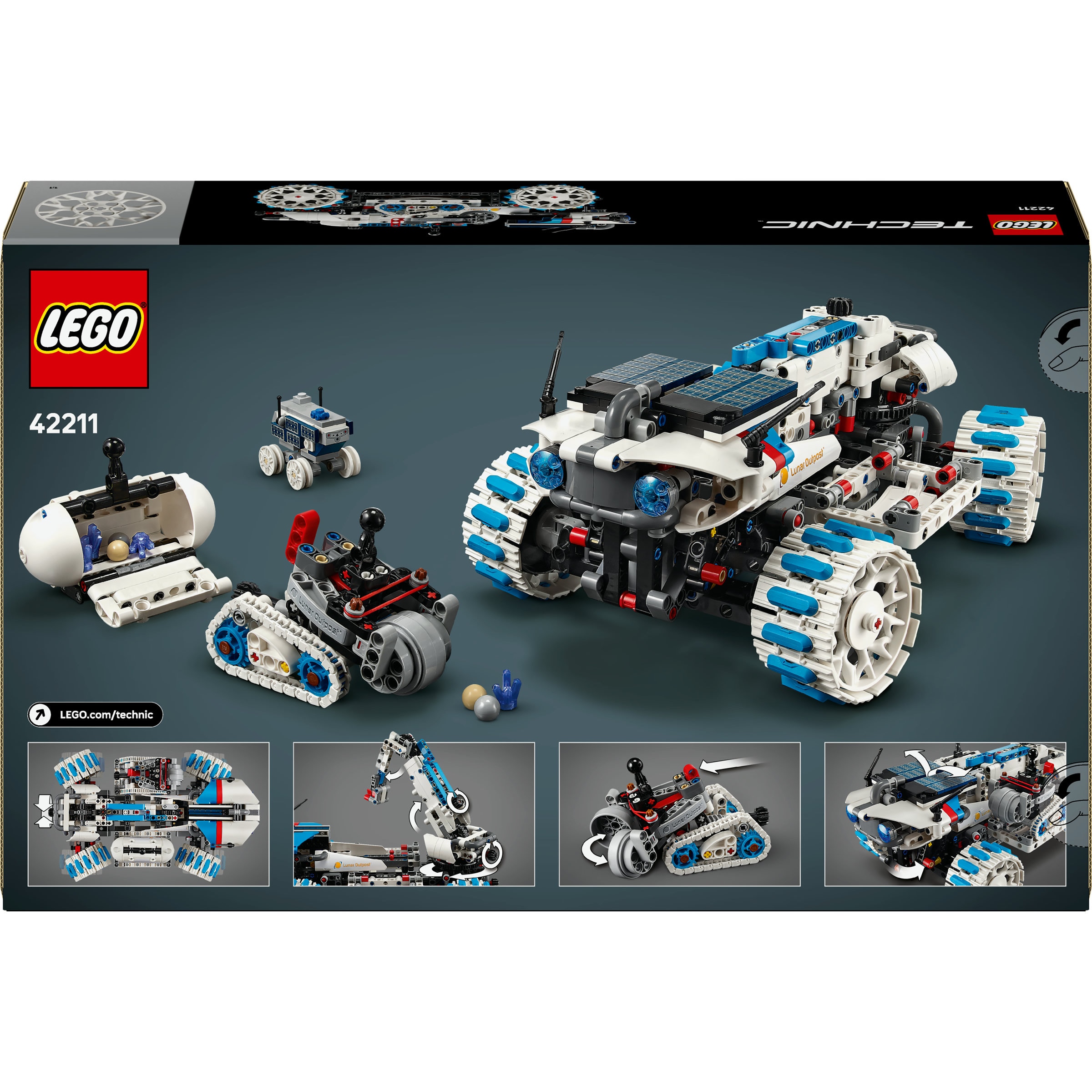 Juego de construcción Vehículo Espacial Lunar Outpost: Róver Lunar LEGO Technic - 42211 9