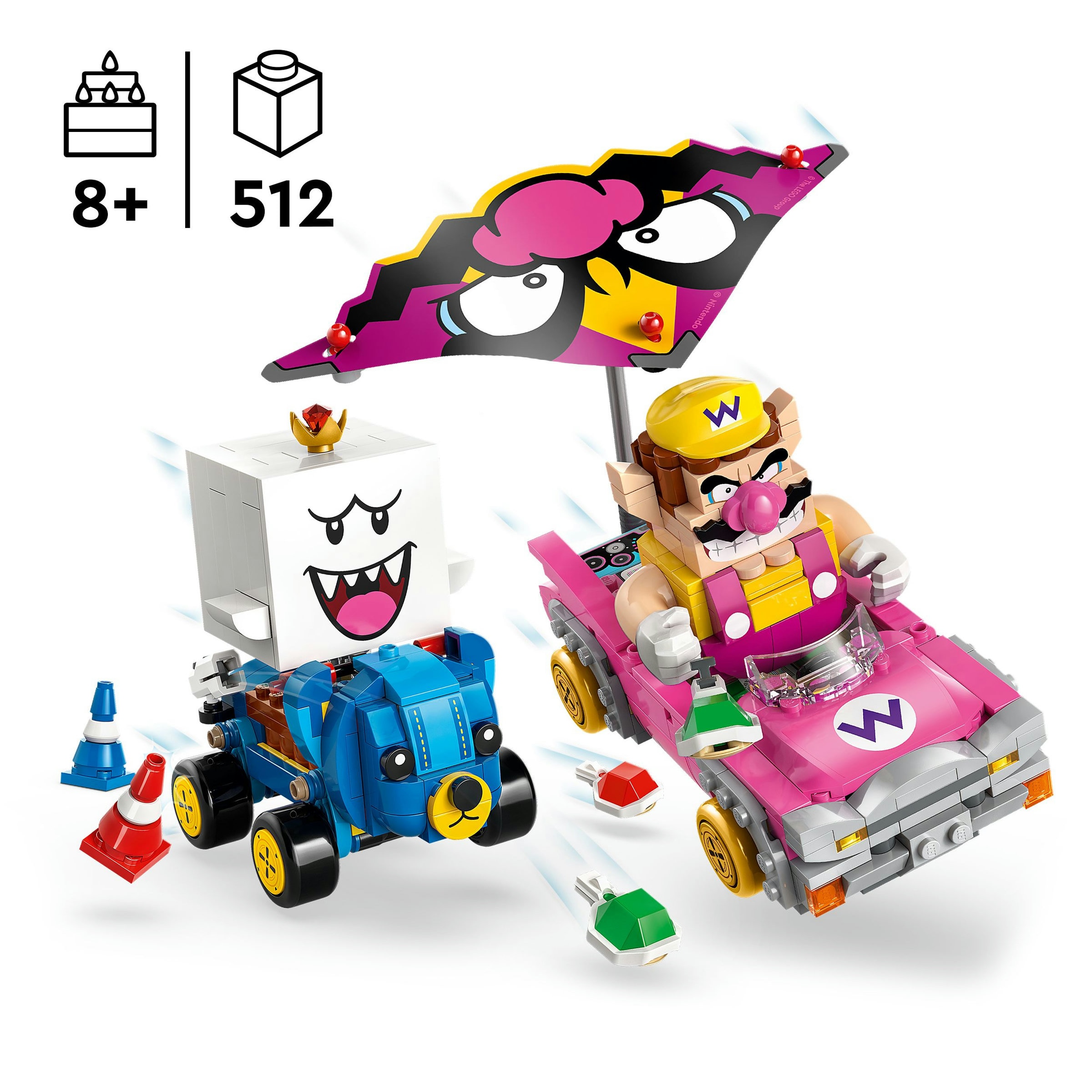 Juego de construcción Mario Kart Wario y Rey Boo LEGO Super Mario - 72038 4