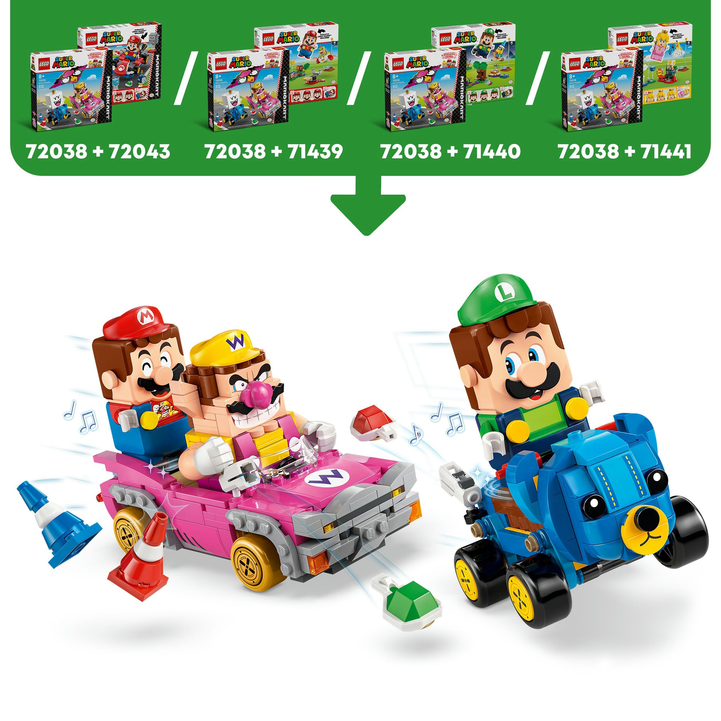 Juego de construcción Mario Kart Wario y Rey Boo LEGO Super Mario - 72038 5
