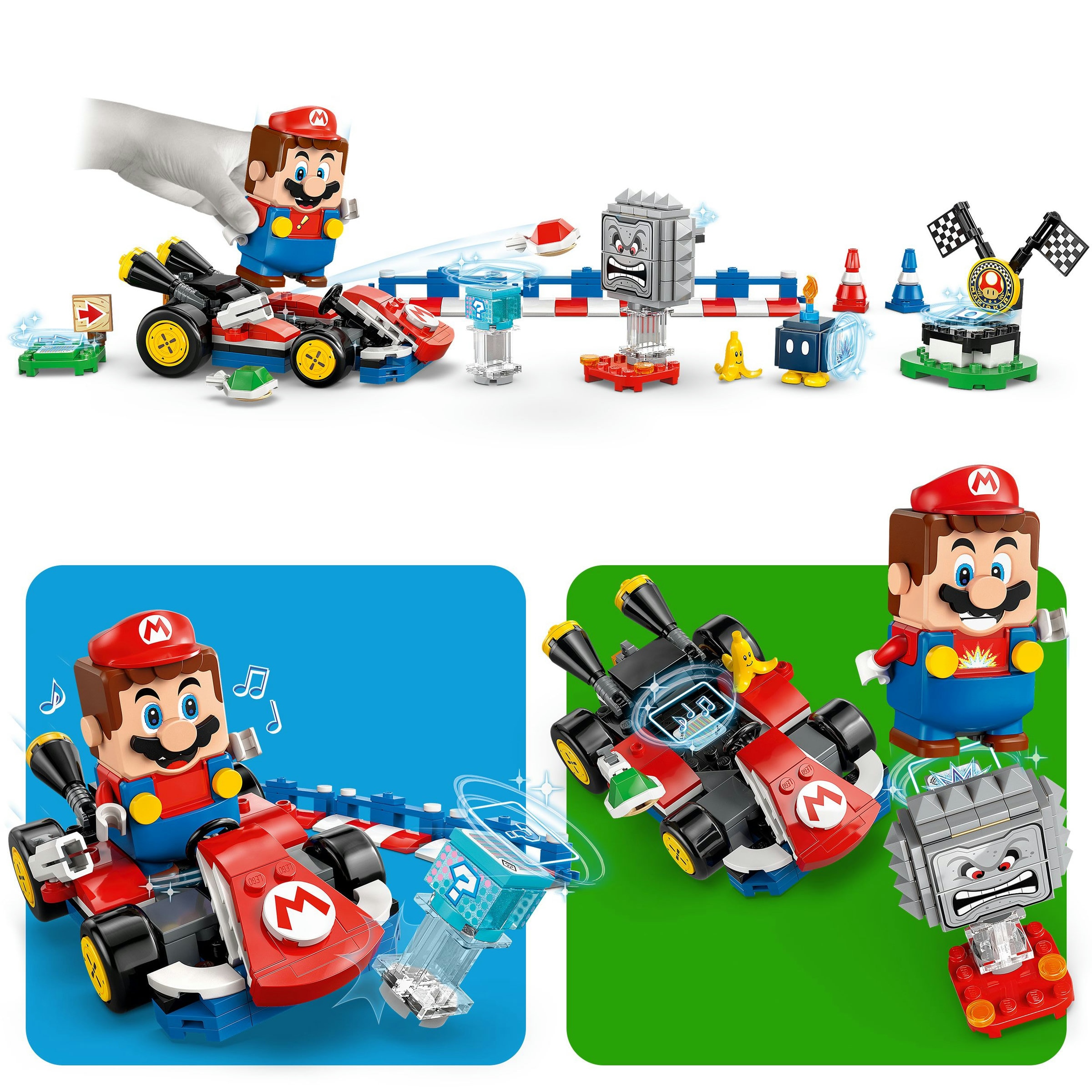 Juego de construcción Mario Kart Mario interactivo y Kart estándar LEGO Super Mario - 72043 6