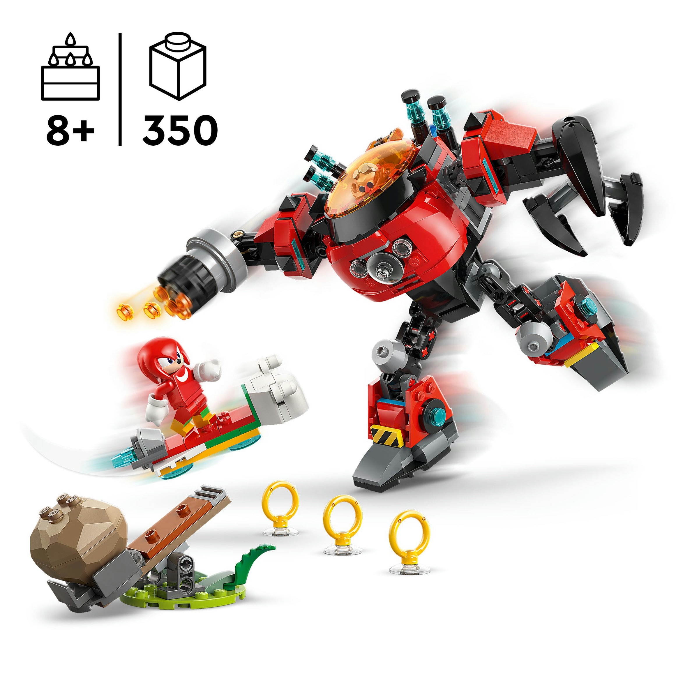 Juego de construcción Knuckles vs. Meca Egg Crusher del Dr. Eggman LEGO Sonic - 77005 4