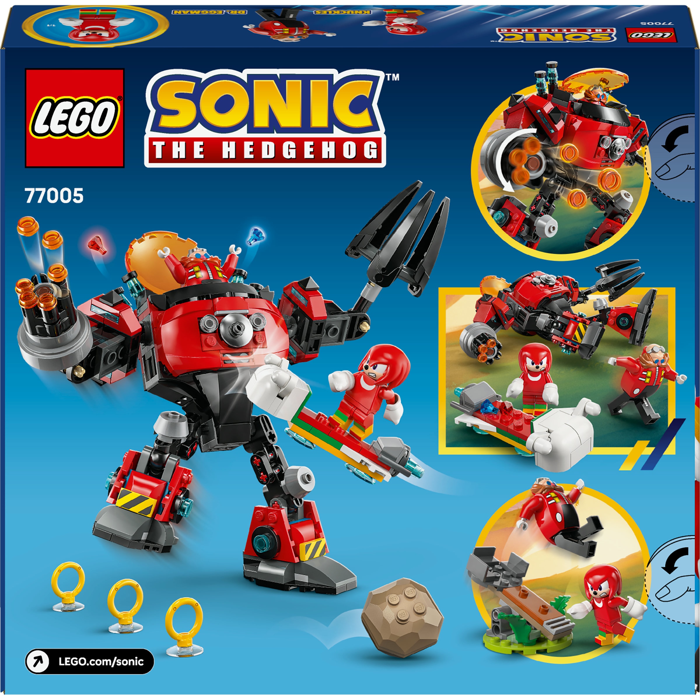 Juego de construcción Knuckles vs. Meca Egg Crusher del Dr. Eggman LEGO Sonic - 77005 9