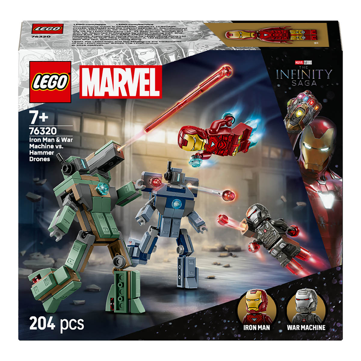 Imagen 0 de Juego de construcción Iron Man y Máquina de Guerra vs. Drones de Hammer LEGO Super Hero - 76320