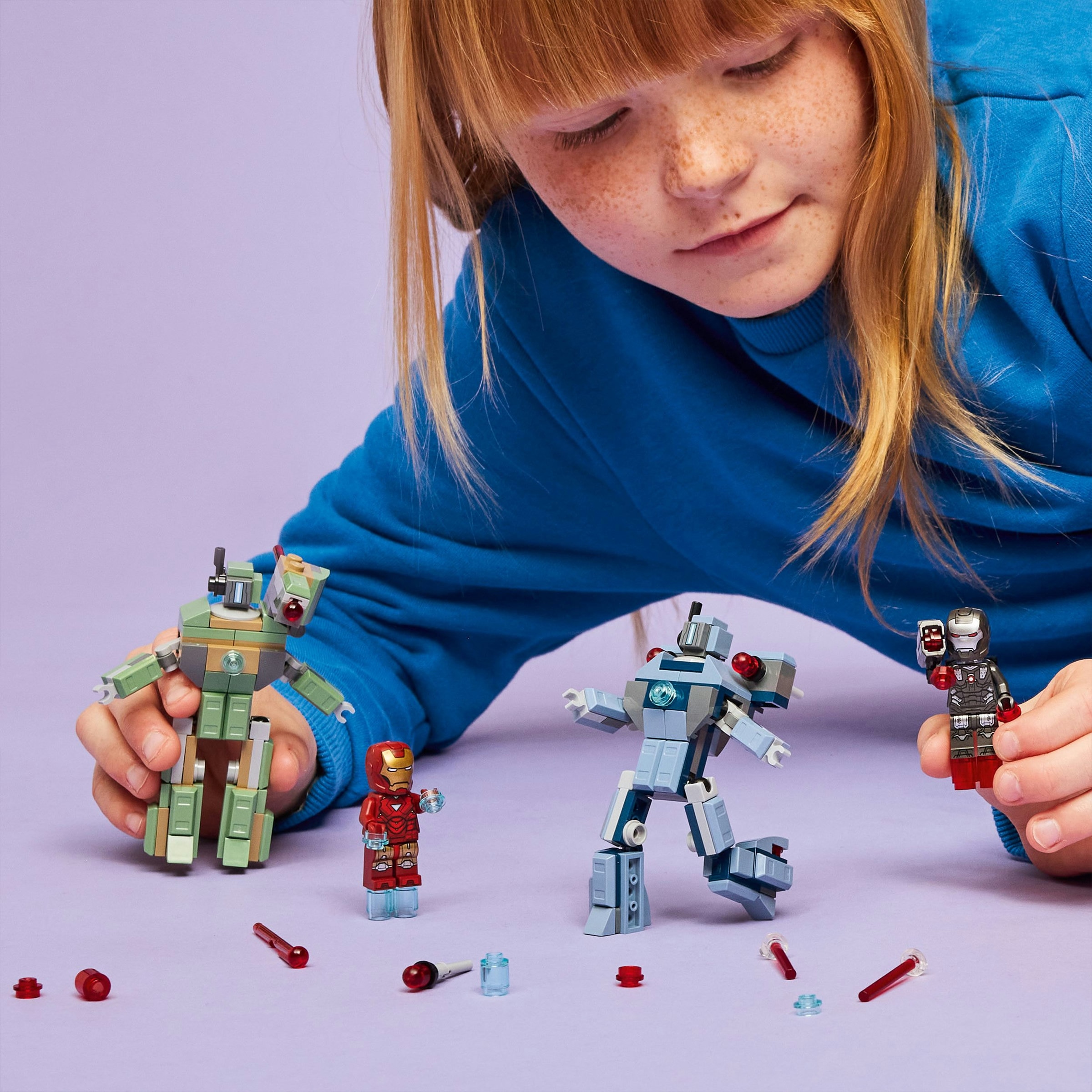 Juego de construcción Iron Man y Máquina de Guerra vs. Drones de Hammer LEGO Super Hero - 76320 3