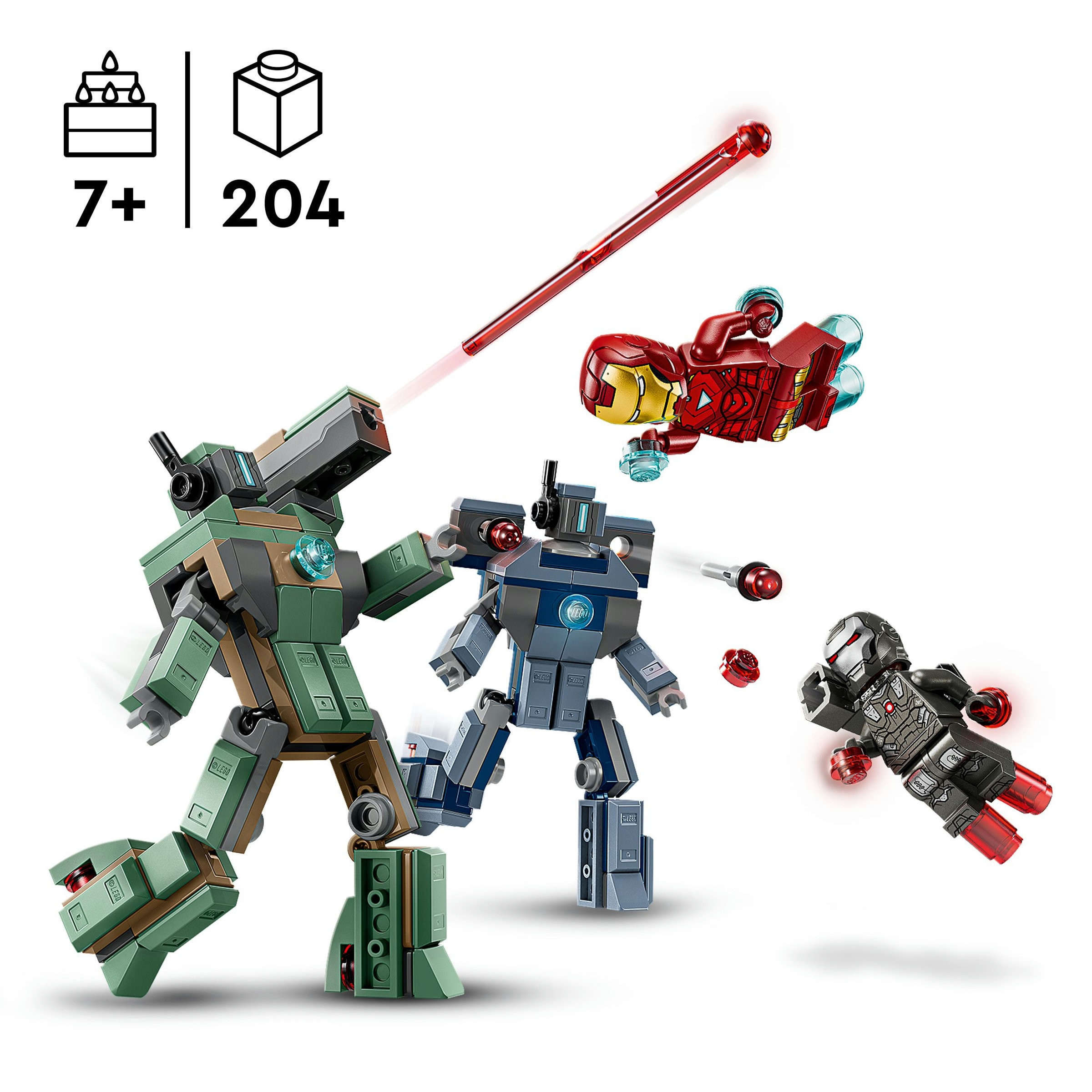 Juego de construcción Iron Man y Máquina de Guerra vs. Drones de Hammer LEGO Super Hero - 76320 4