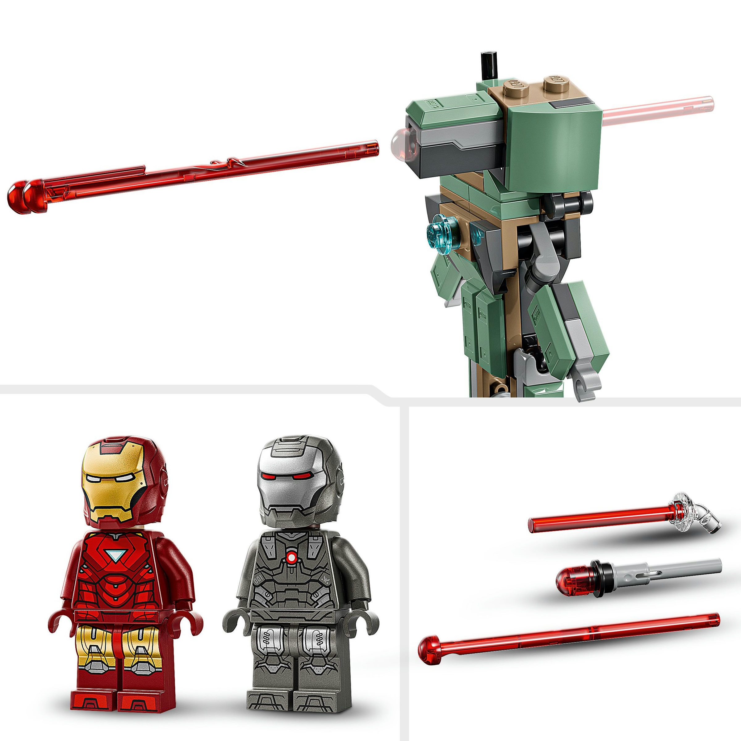 Juego de construcción Iron Man y Máquina de Guerra vs. Drones de Hammer LEGO Super Hero - 76320 6