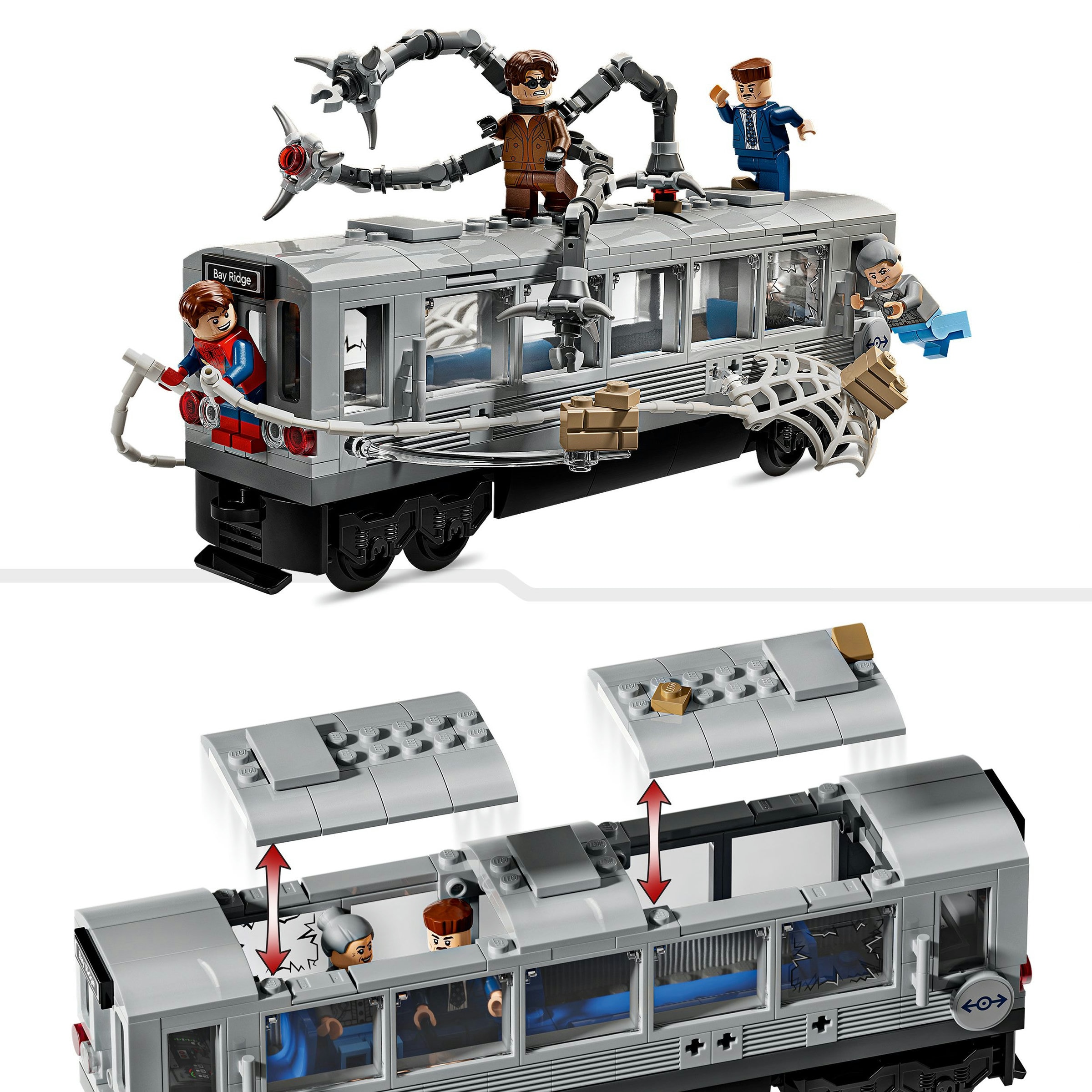 Juego de construcción Spider-Man vs. Doc Ock: Escena del Tren Subterráneo LEGO Super Hero - 76321 6