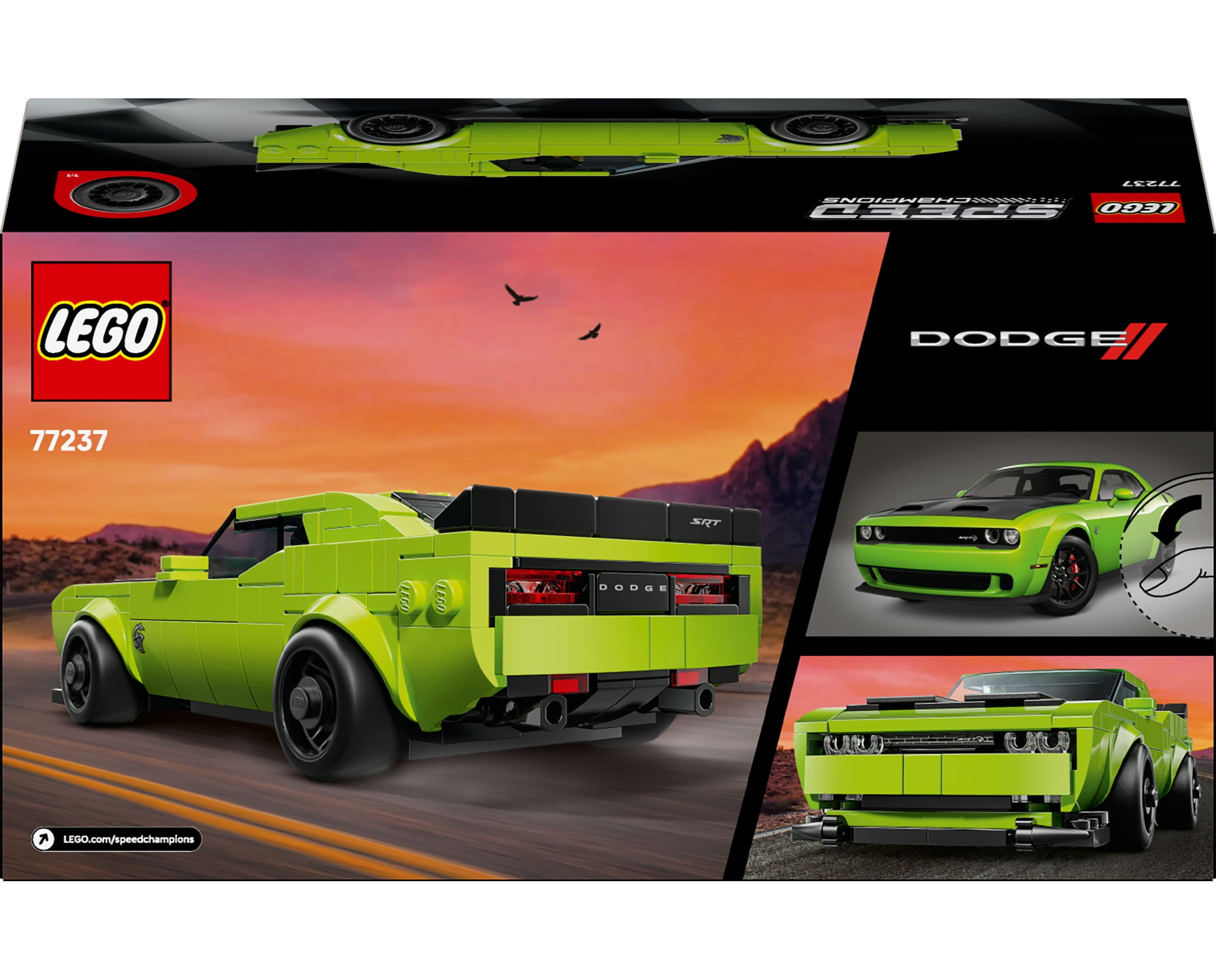 Juego de construcción Deportivo Dodge Challenger SRT Hellcat LEGO Speed Champions- 77237 9