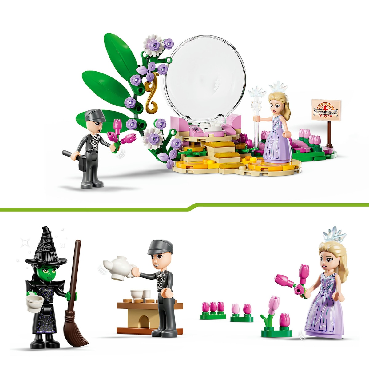 Visita da Glinda e Elphaba a Munchkinland Lego Wicked 6