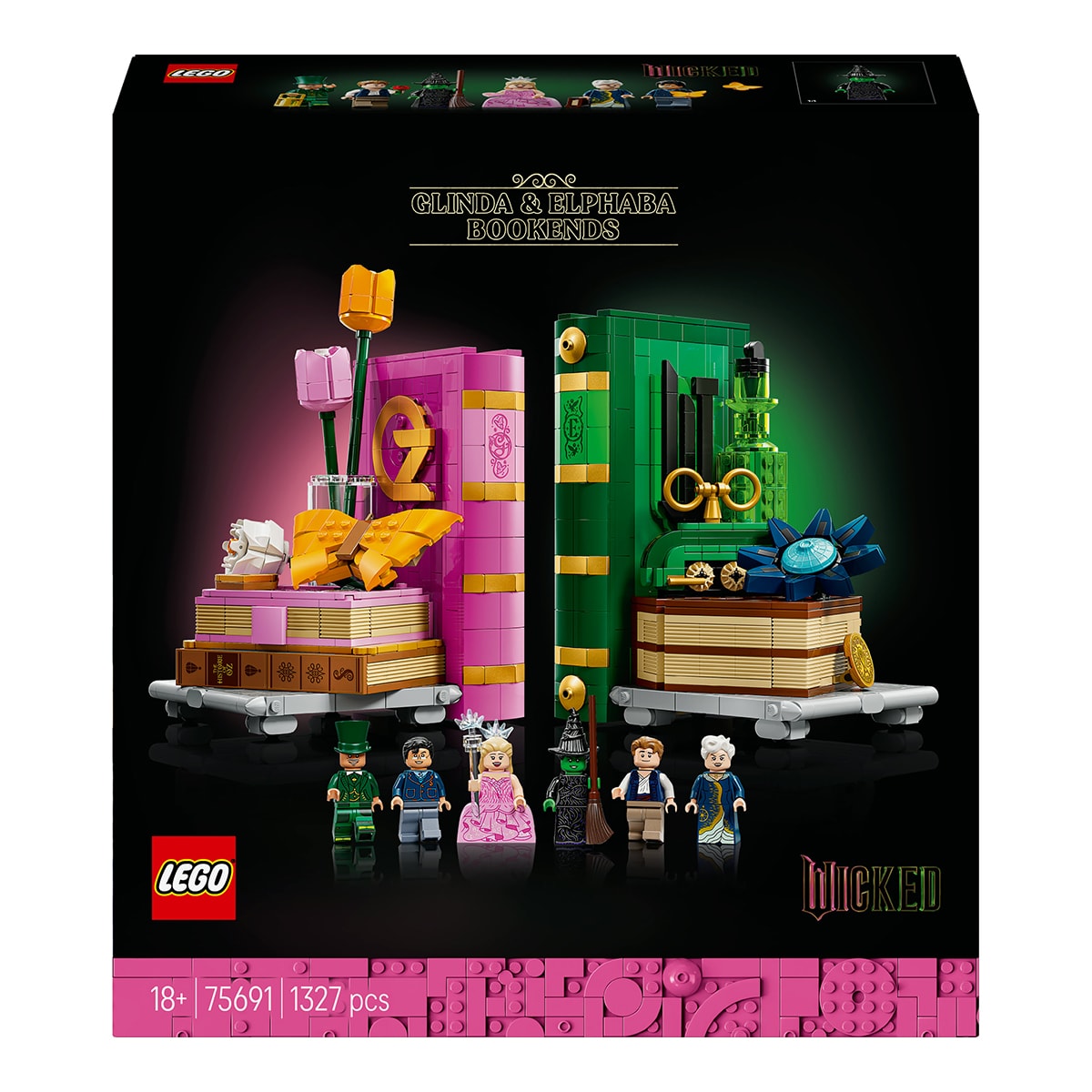 Suporte de Livros da Glinda e Elphaba Lego Wicked 1