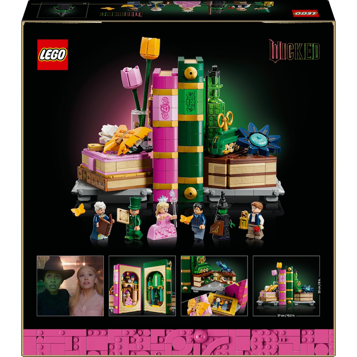 Suporte de Livros da Glinda e Elphaba Lego Wicked 9