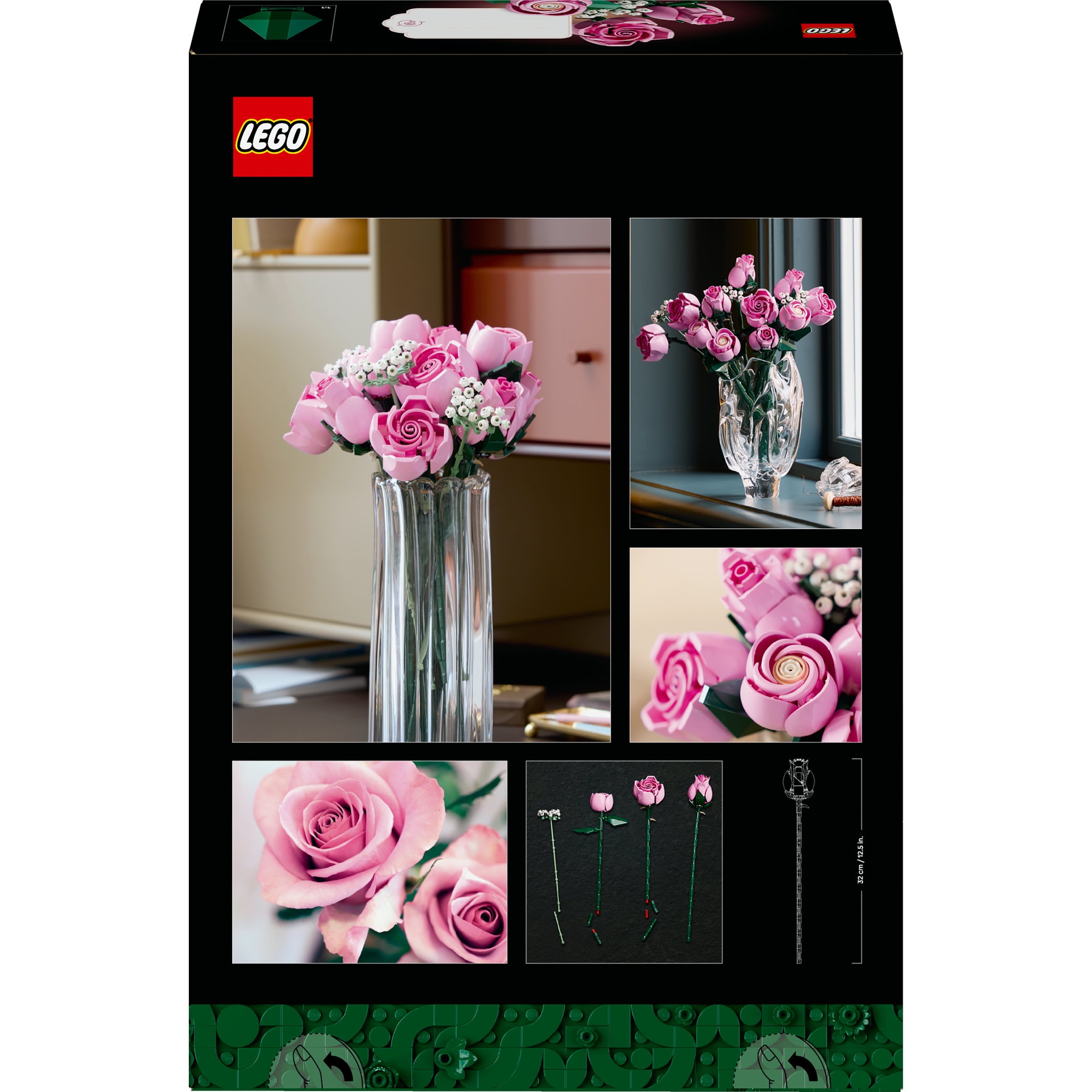 Buquê de Rosas Cor-de-rosa Lego Botanicals 9