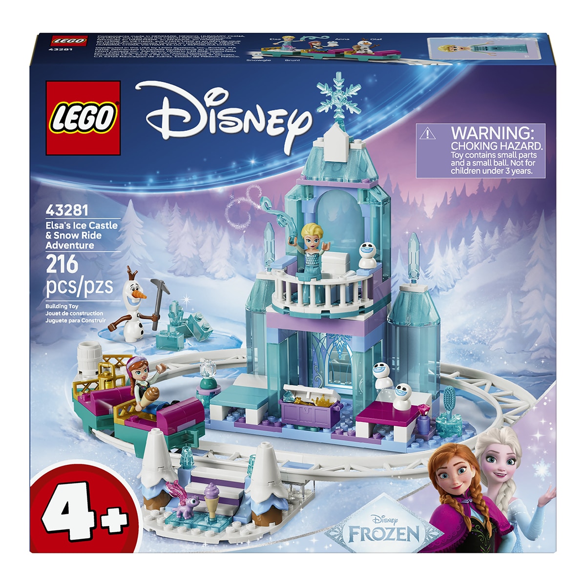 Imagem 0 de LEGO®  Disney Frozen Castelo de Gelo da Elsa e Aventura na Pista de Neve