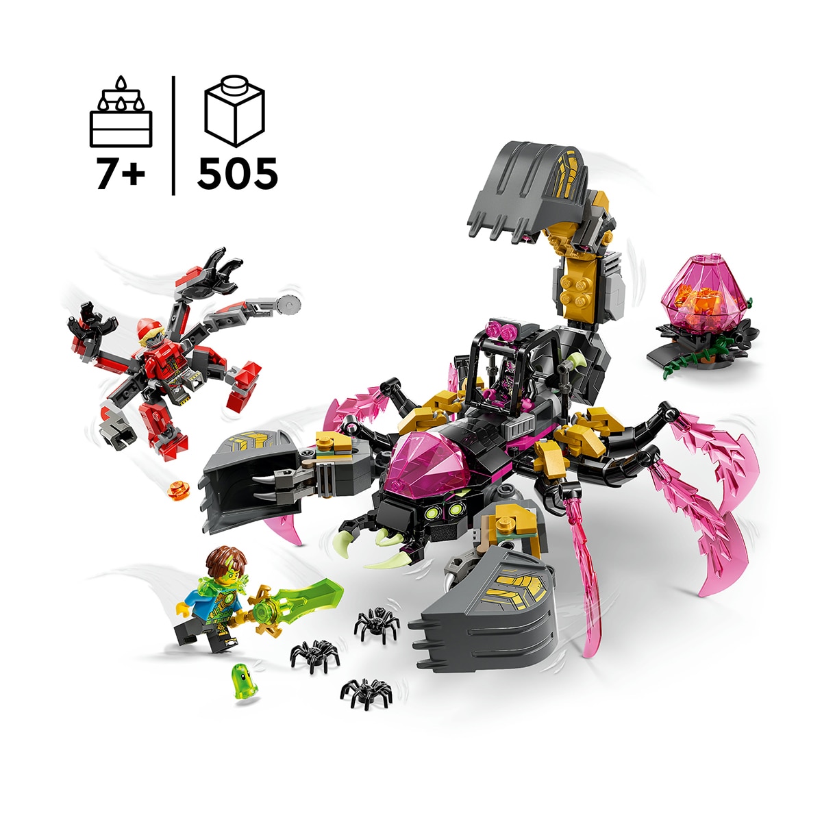 Juego de construcción Excavadora Escorpión de Pesadilla LEGO DREAMZzz - 71513 4