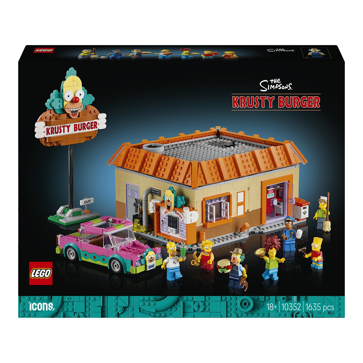 LEGO – Juego de construcción The Simpsons™: Krusty Burger LEGO Icons – 10352.