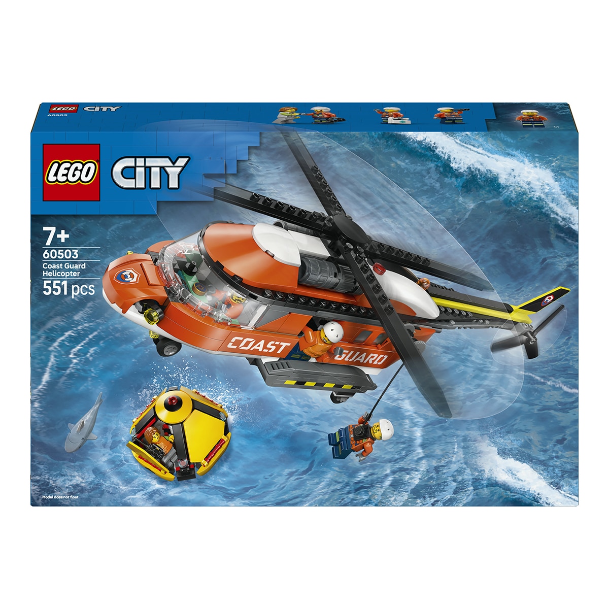 LEGO – Juego de construcción Helicóptero de Guardacostas LEGO City Exploration – 60503.