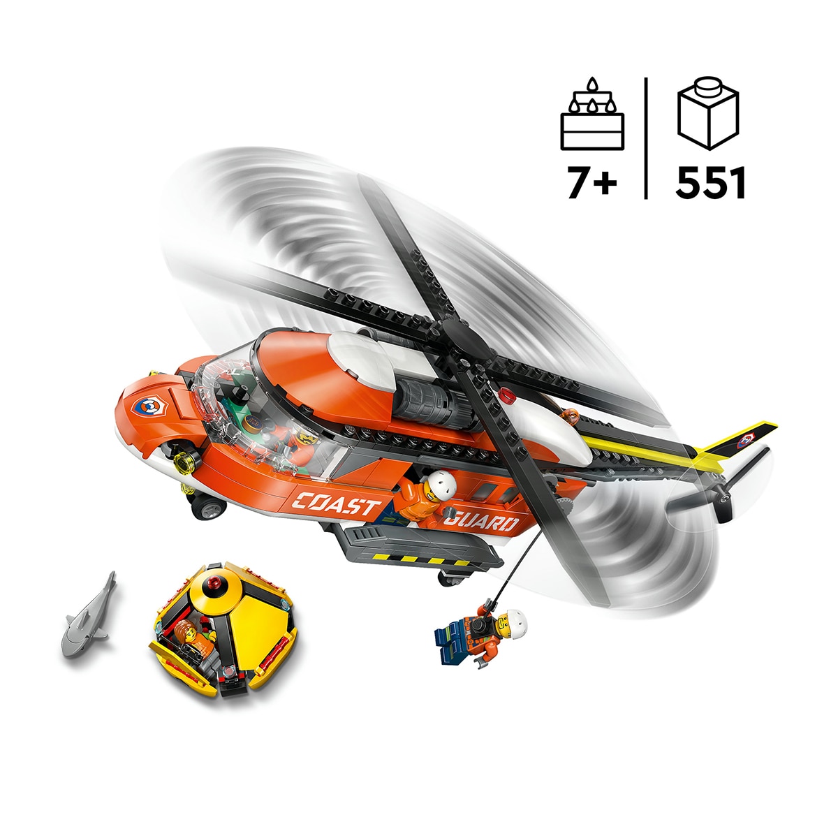 Juego de construcción Helicóptero de Guardacostas LEGO City Exploration - 60503 4