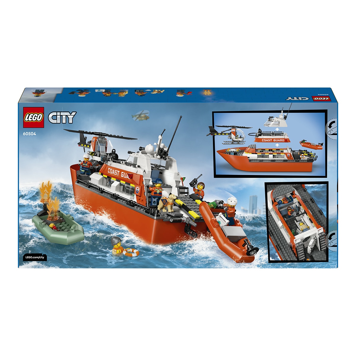 Juego de construcción Barco y Helicóptero de Rescate de Guardacostas LEGO City Exploration - 60504 9